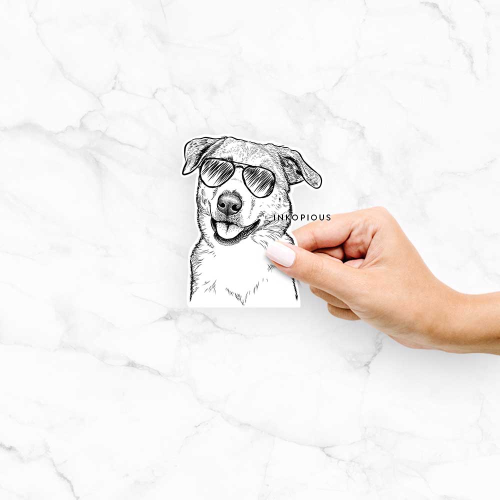 Sydney the Great Pyrenees Australian Shepherd Mix - Decal Sticker