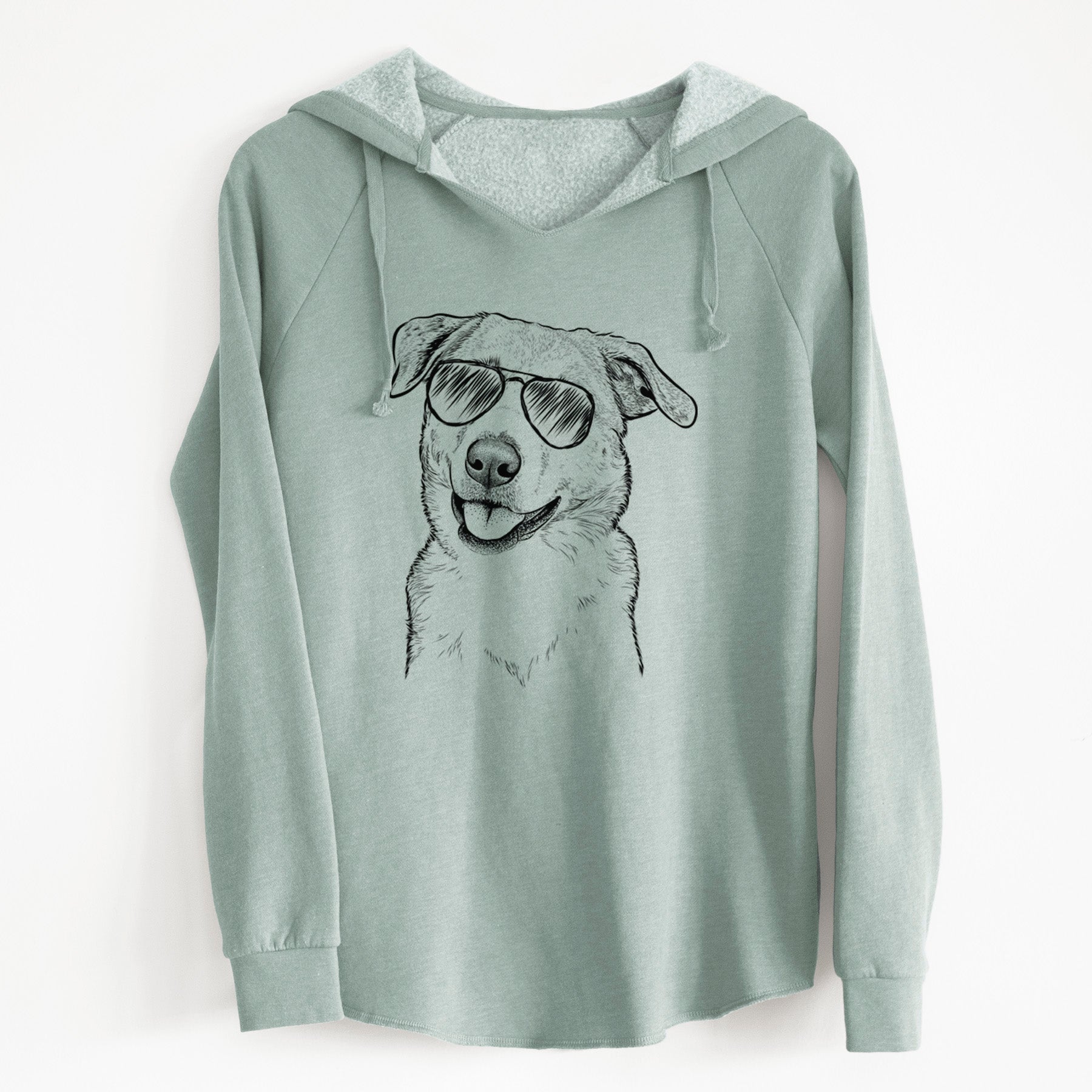Aviator Sydney the Great Pyrenees Australian Shepherd Mix - Cali Wave Hooded Sweatshirt