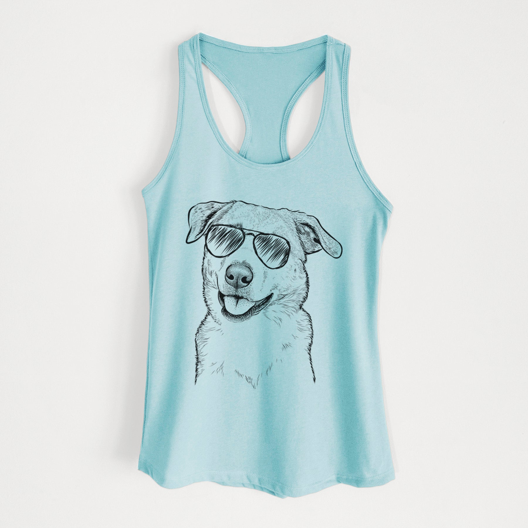 Sydney the Great Pyrenees Australian Shepherd Mix - Women's Racerback Tanktop