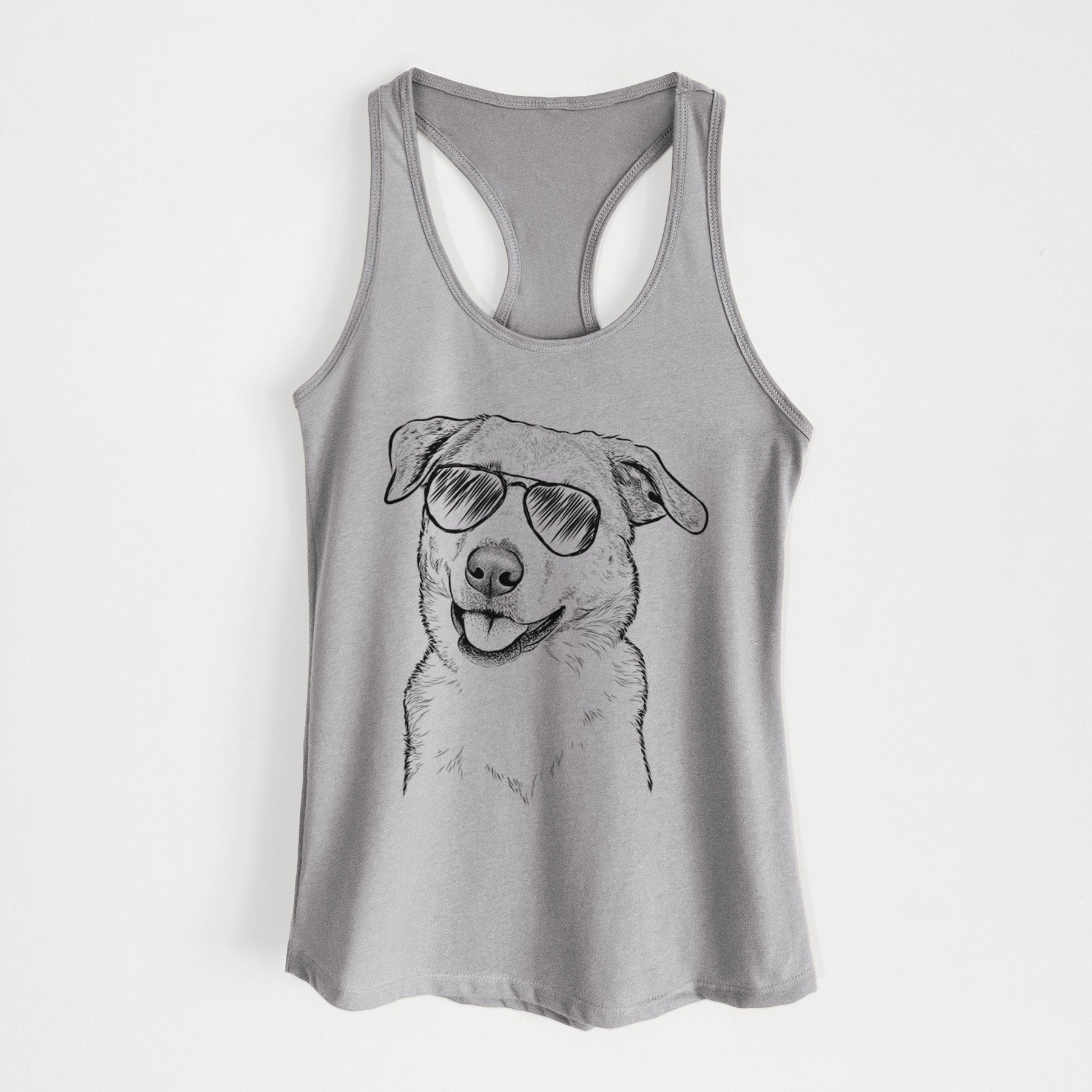 Sydney the Great Pyrenees Australian Shepherd Mix - Women's Racerback Tanktop