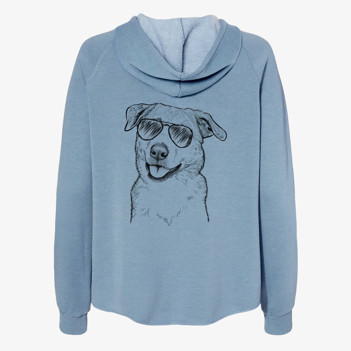 Sydney the Great Pyrenees Australian Shepherd Mix - Women's Cali Wave Zip-Up Sweatshirt