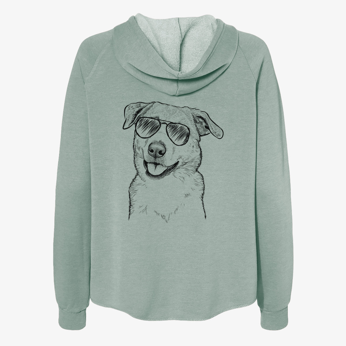 Sydney the Great Pyrenees Australian Shepherd Mix - Women's Cali Wave Zip-Up Sweatshirt