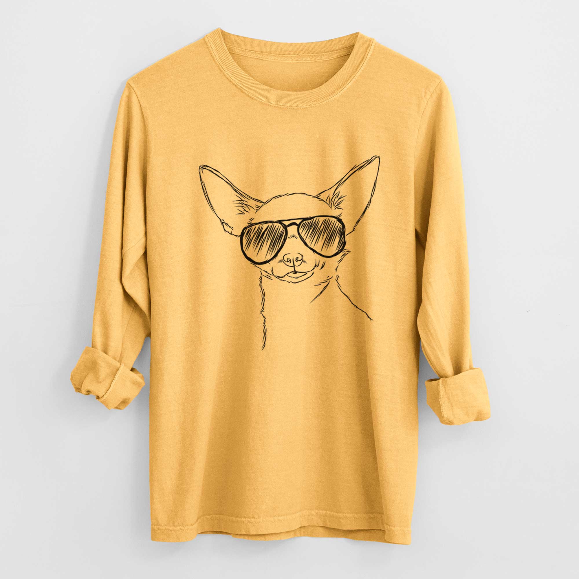 Aviators Tabitha the Chihuahua - Heavyweight 100% Cotton Long Sleeve