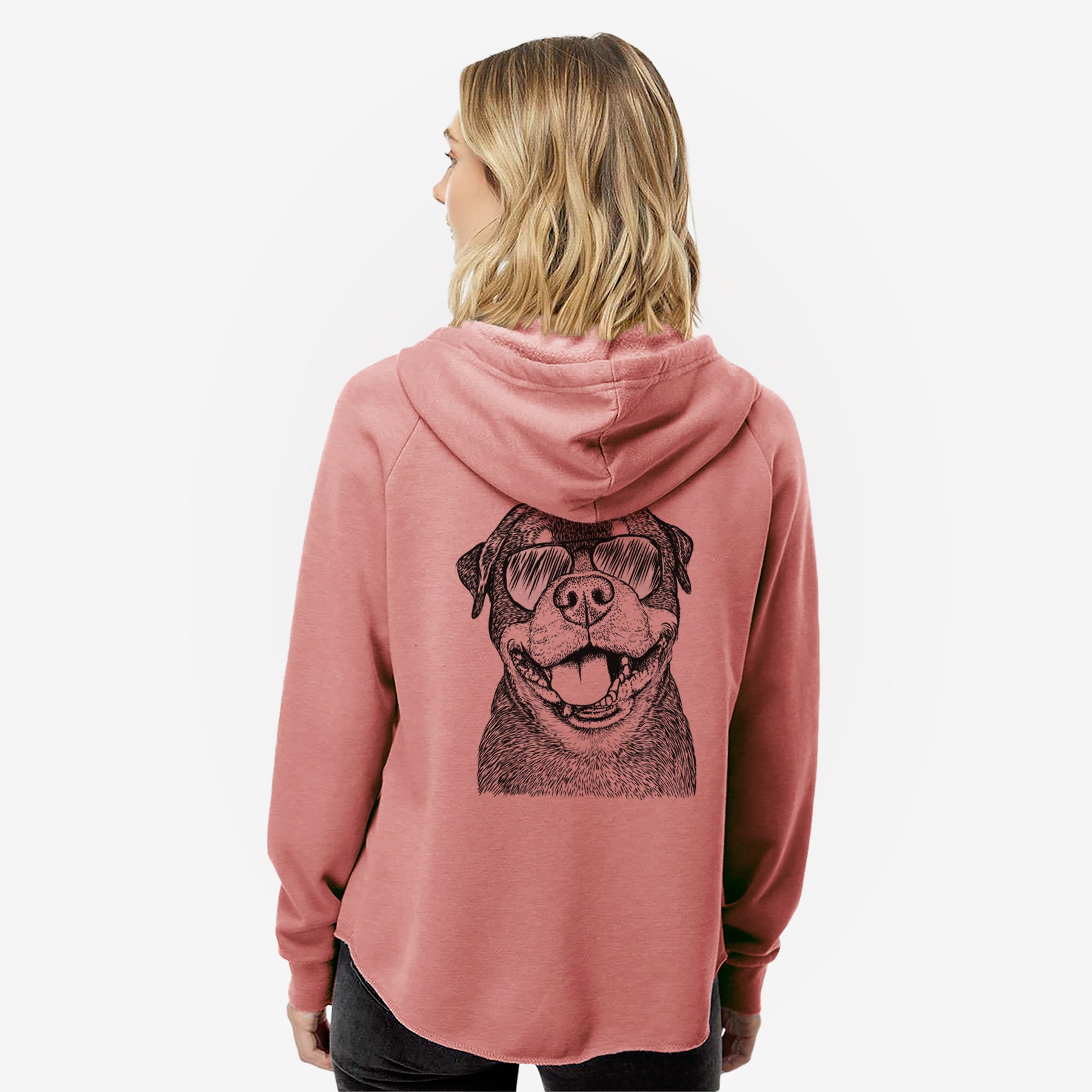 Talos the Rottweiler - Women's Cali Wave Zip-Up Sweatshirt