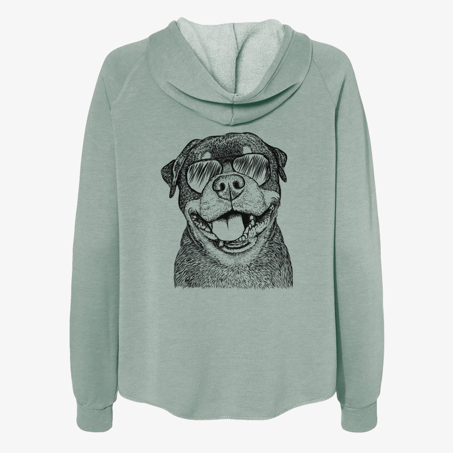 Talos the Rottweiler - Women's Cali Wave Zip-Up Sweatshirt