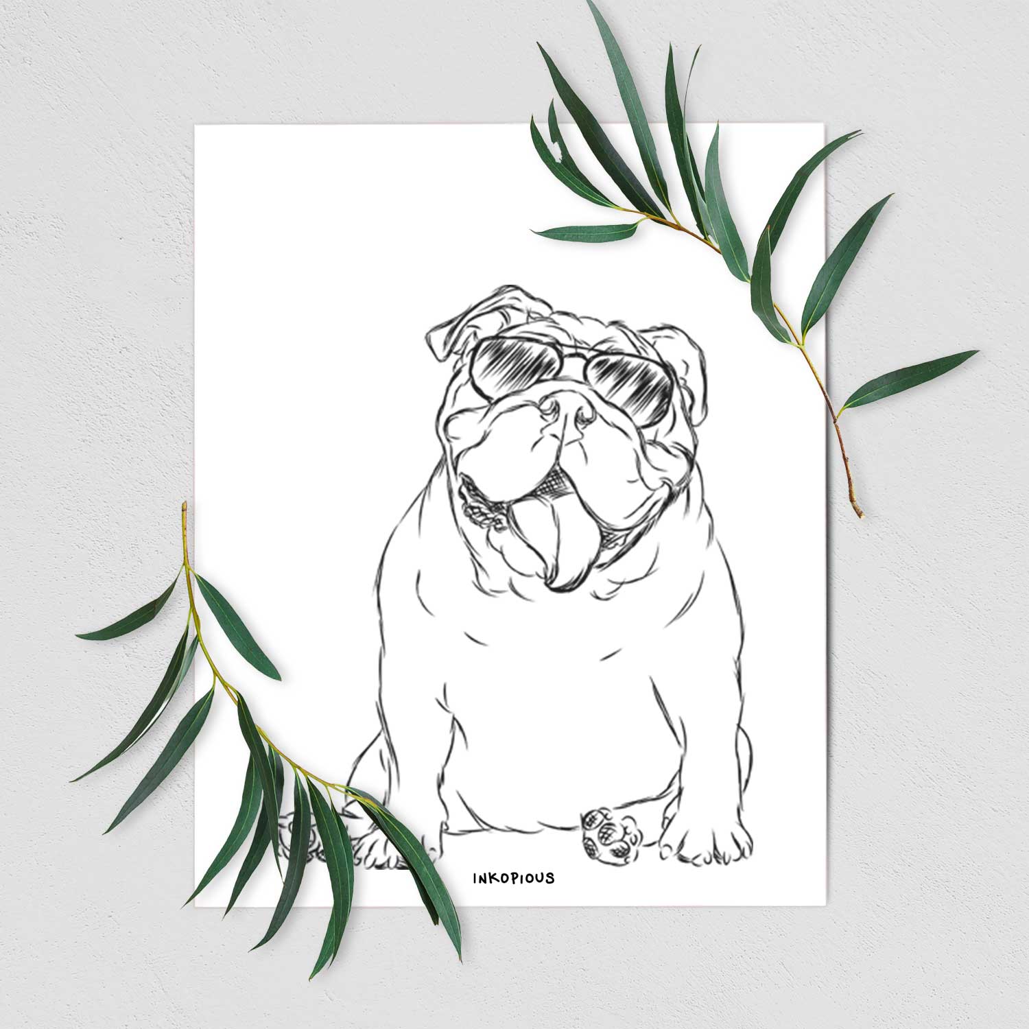 Tank the English Bulldog Art Print