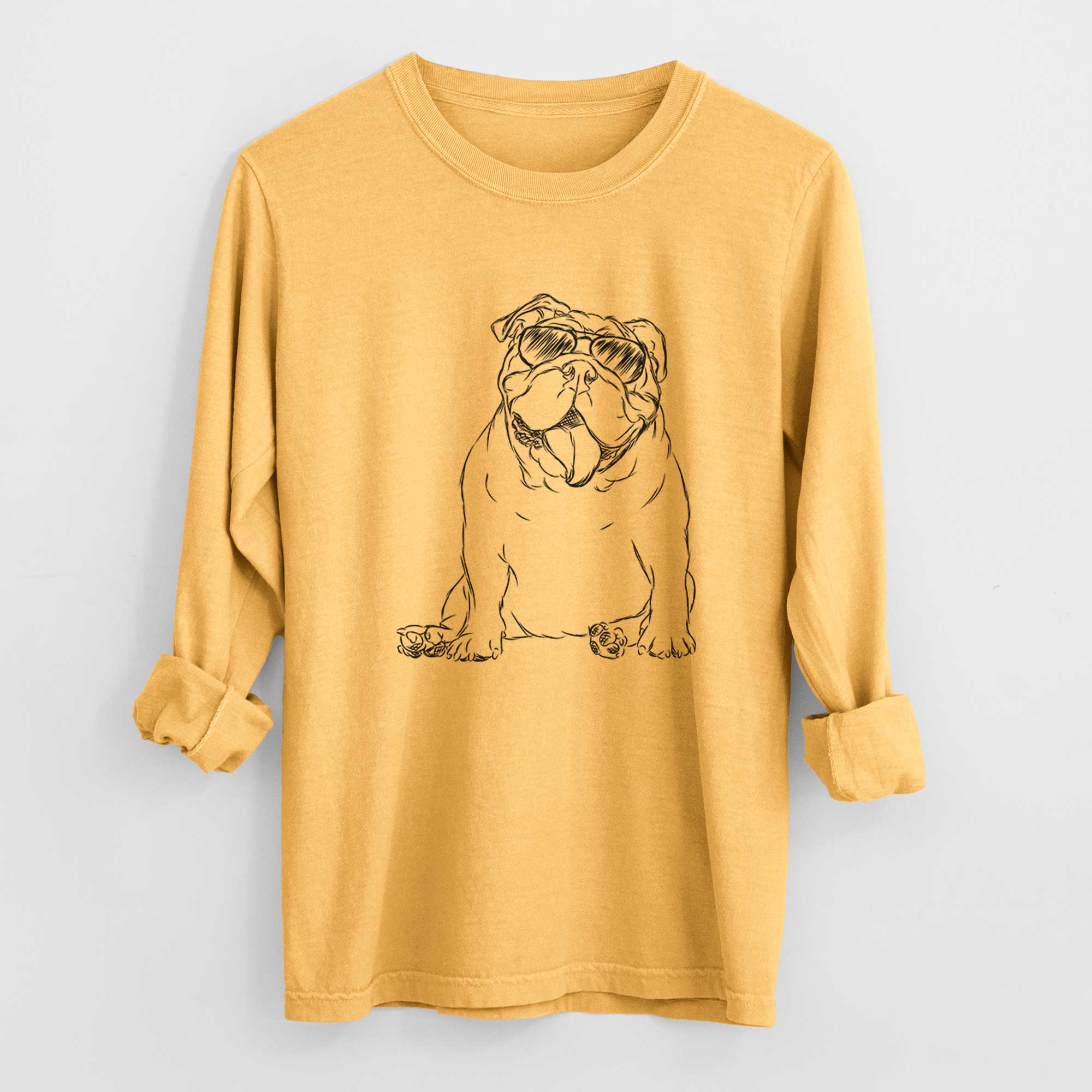 Aviators Tank the English Bulldog - Heavyweight 100% Cotton Long Sleeve