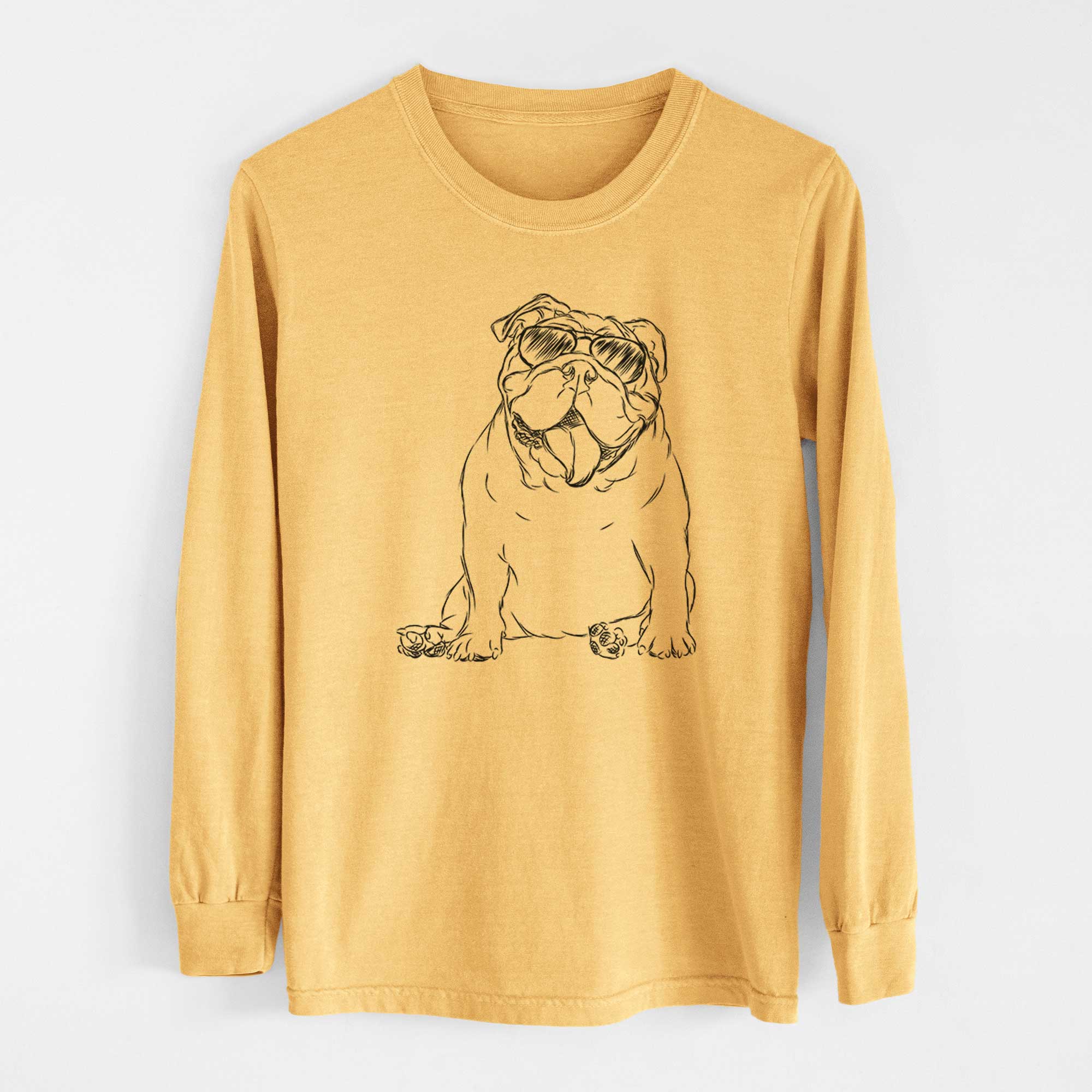 Aviators Tank the English Bulldog - Heavyweight 100% Cotton Long Sleeve