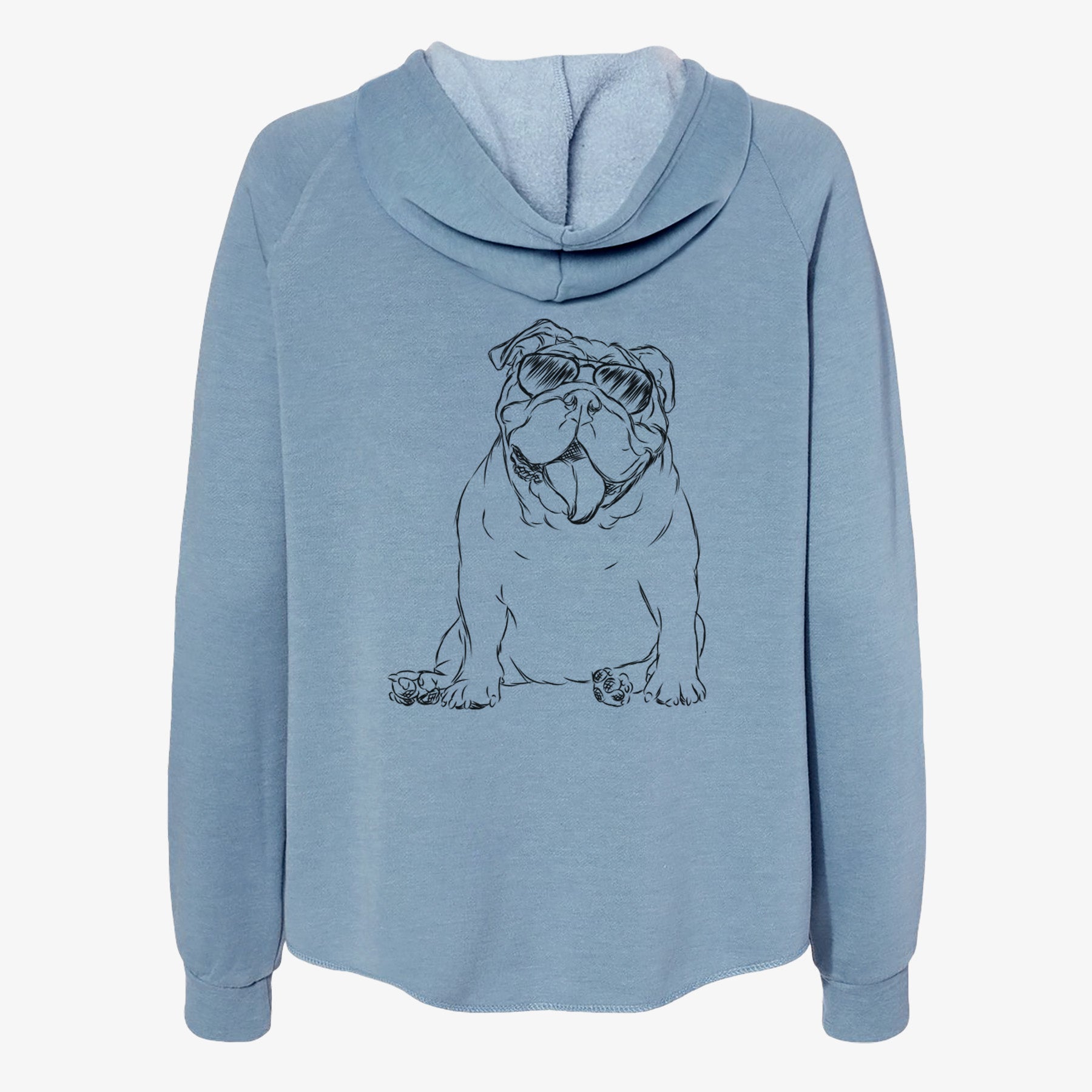 Tank the English Bulldog - Women's Cali Wave Zip-Up Sweatshirt