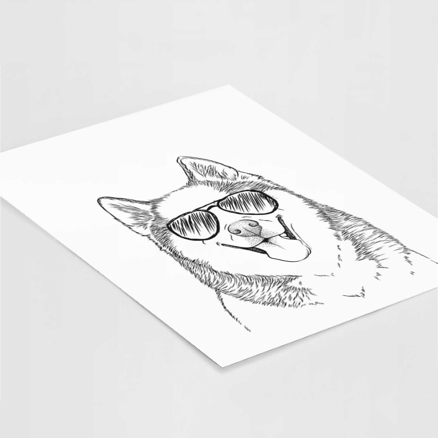 Teak the Siberian Husky Art Print