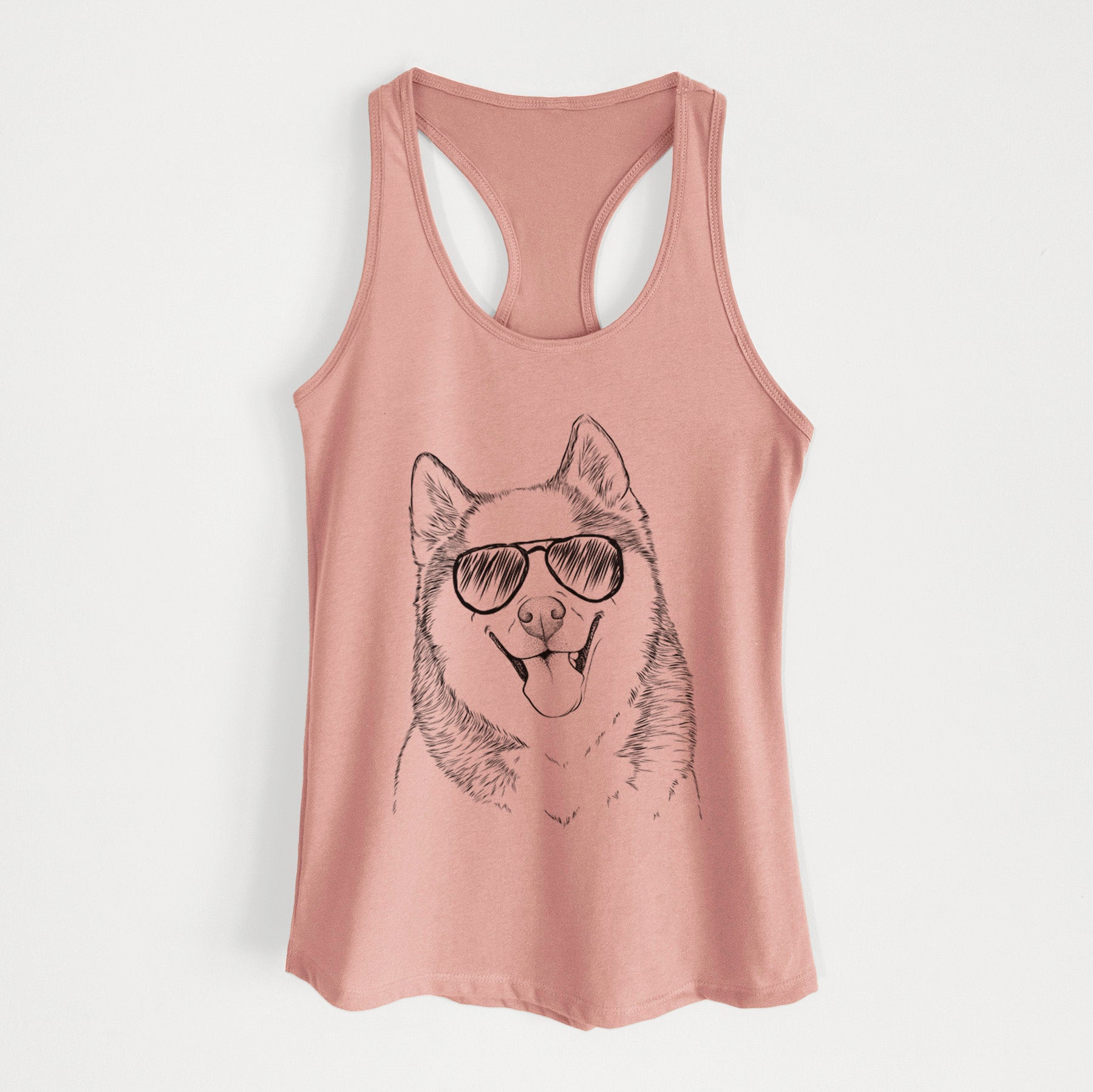 Teak the Siberian Husky - Women's Racerback Tanktop