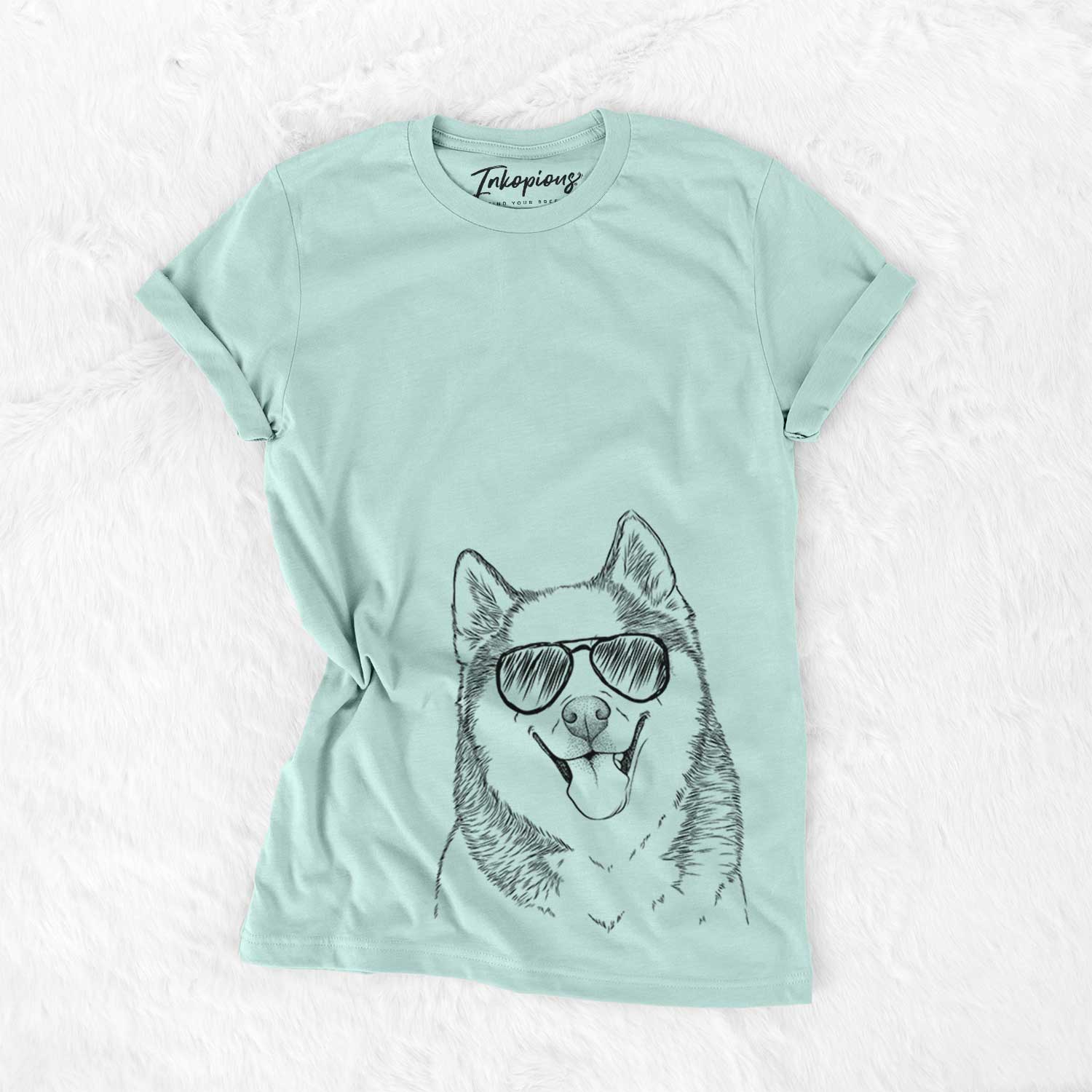 Aviator Teak the Siberian Husky - Unisex Crewneck