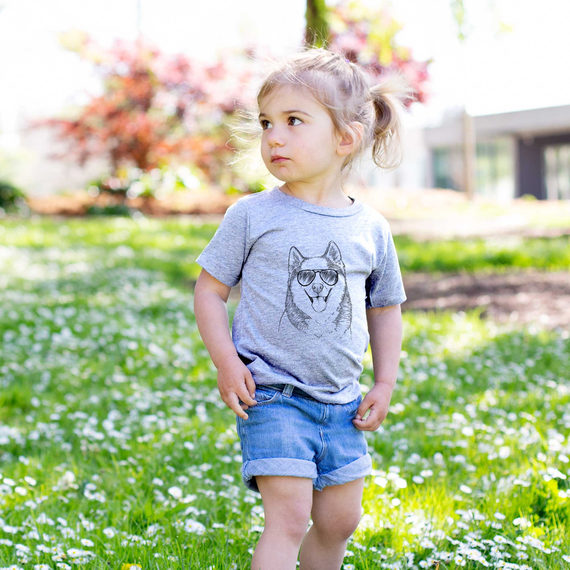 Aviator Teak the Siberian Husky - Kids/Youth/Toddler Shirt