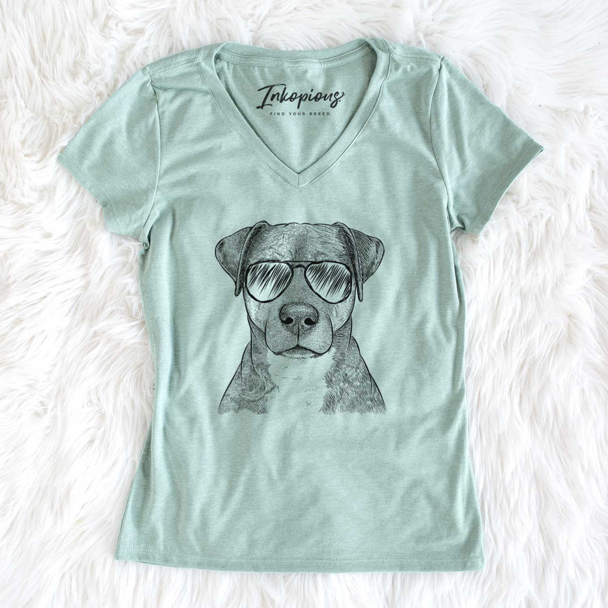 Aviator TedE the Mixed Breed - Women's V-neck Shirt