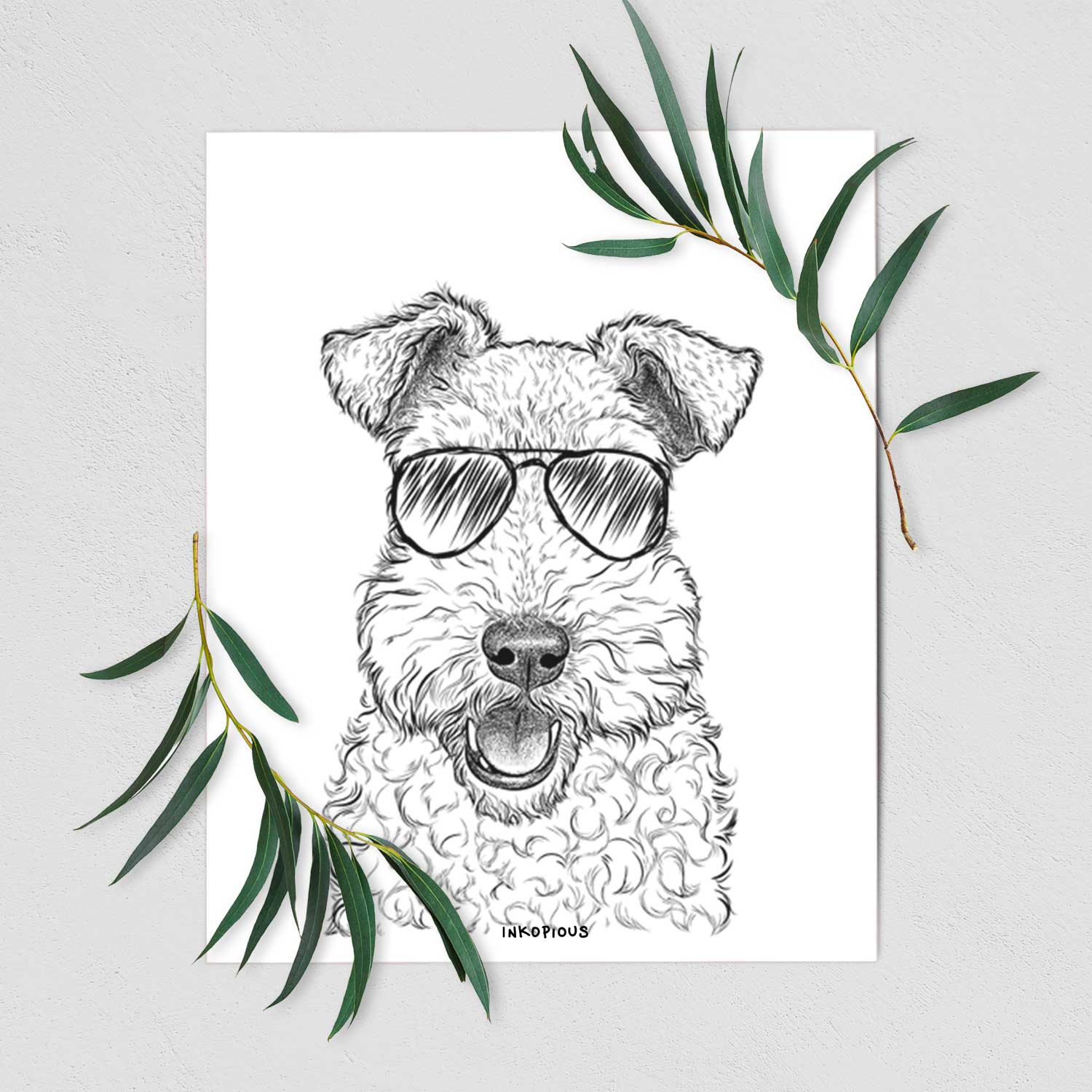 Ted the Wire Fox Terrier Art Print