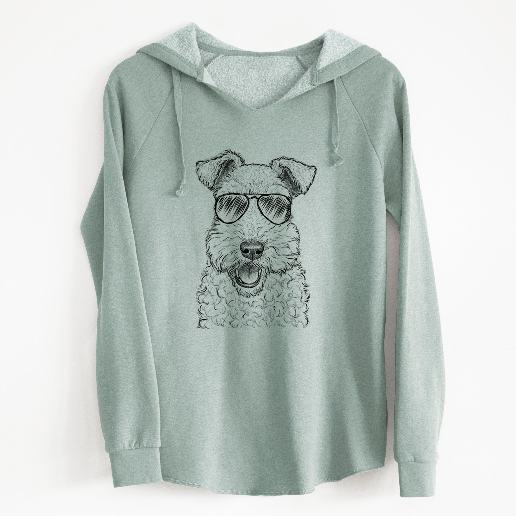 Aviator Ted the Wire Fox Terrier - Cali Wave Hooded Sweatshirt