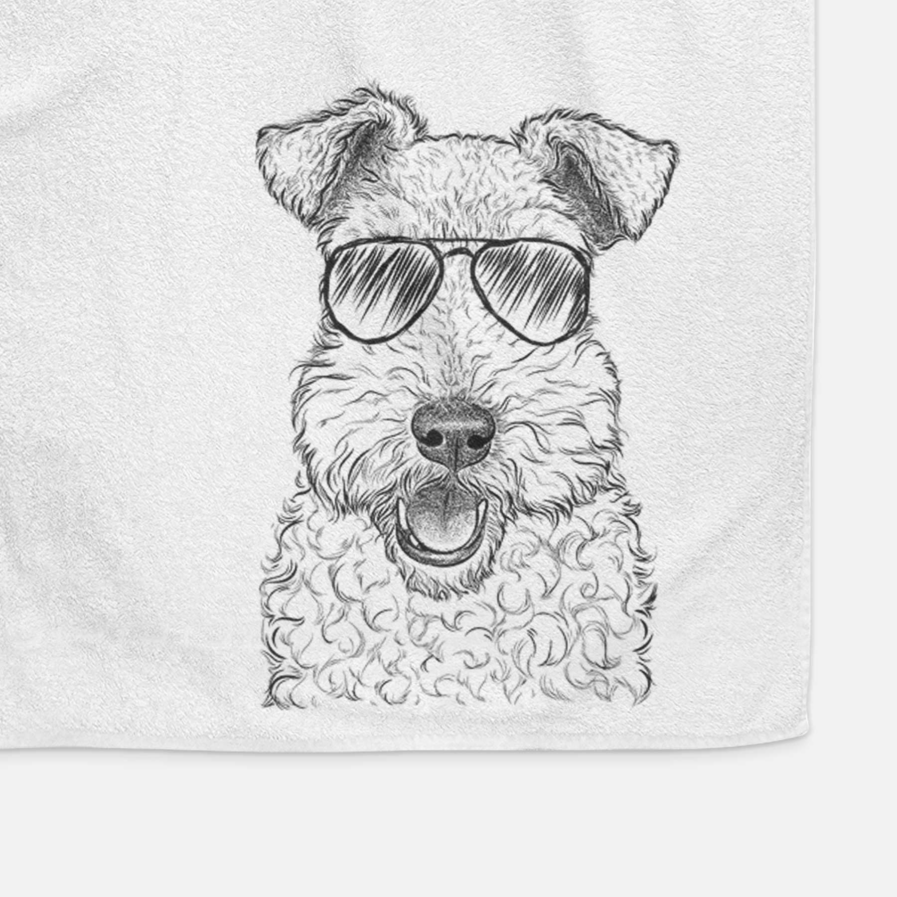 Ted the Wire Fox Terrier Decorative Hand Towel