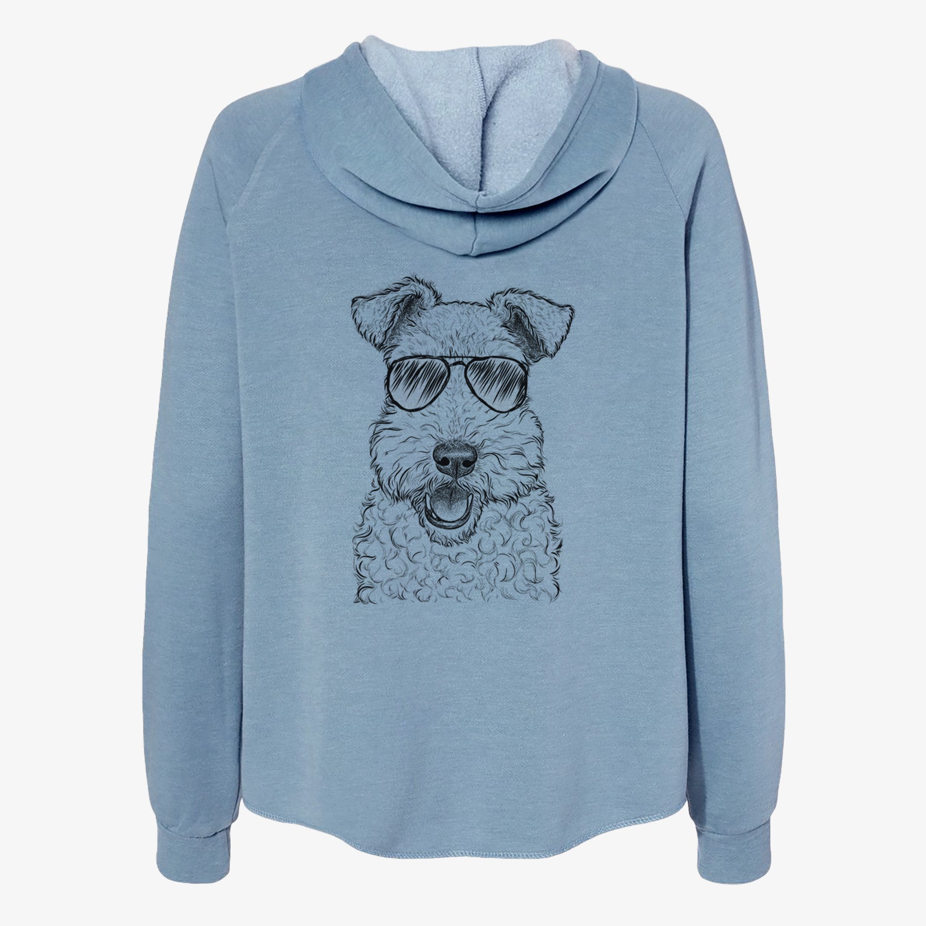 Ted the Wire Fox Terrier - Women's Cali Wave Zip-Up Sweatshirt