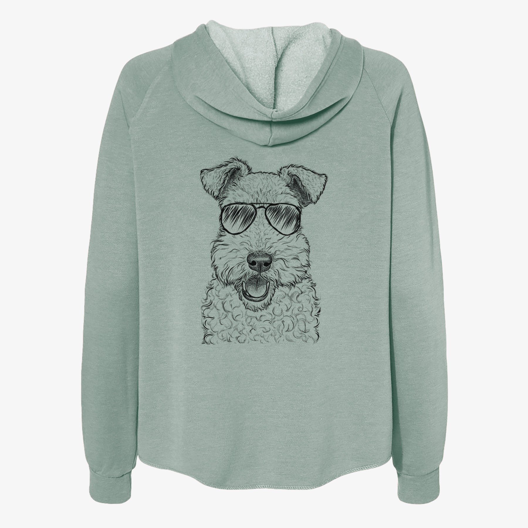 Ted the Wire Fox Terrier - Women's Cali Wave Zip-Up Sweatshirt