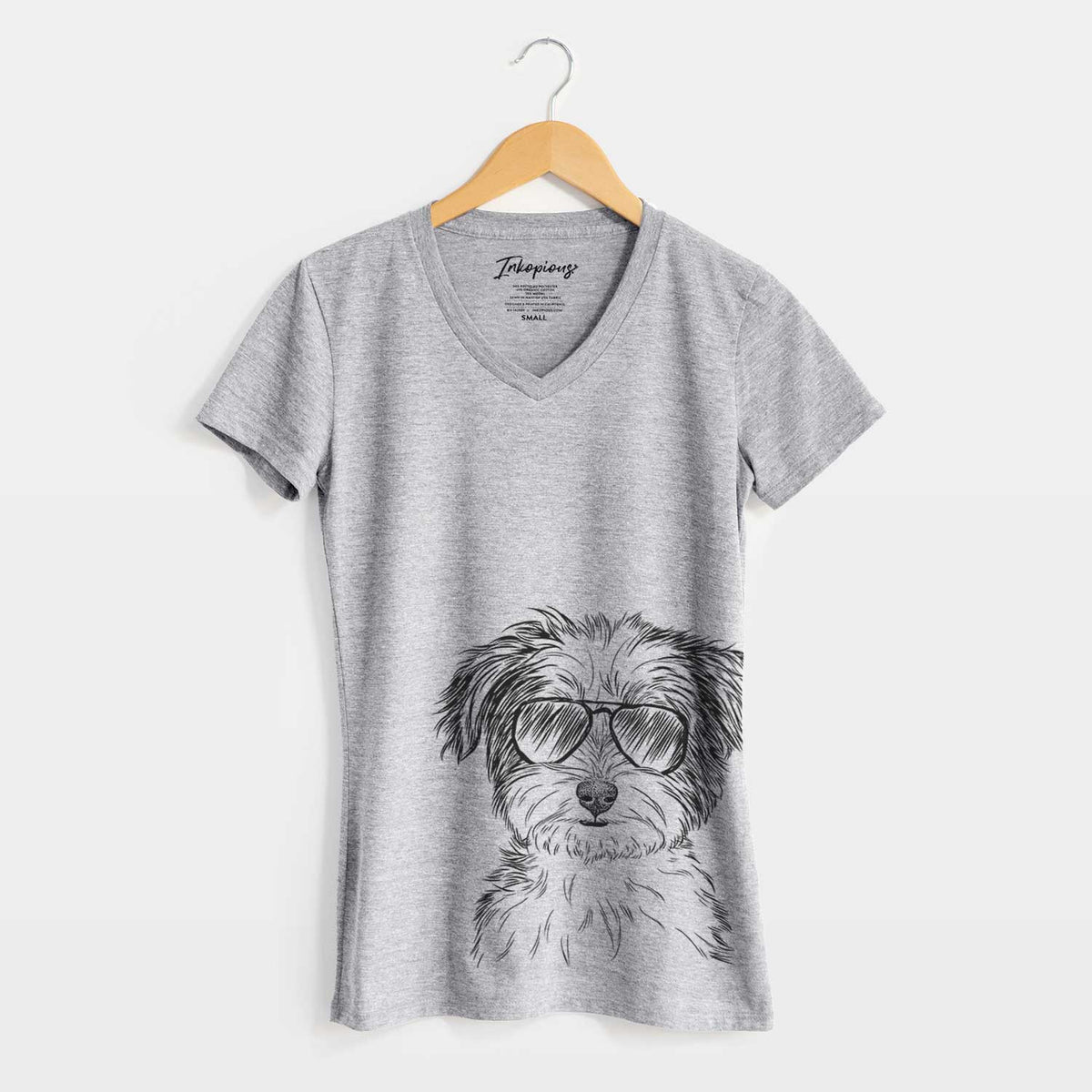 Aviator Teddy the Havanese - Women&#39;s V-neck Shirt