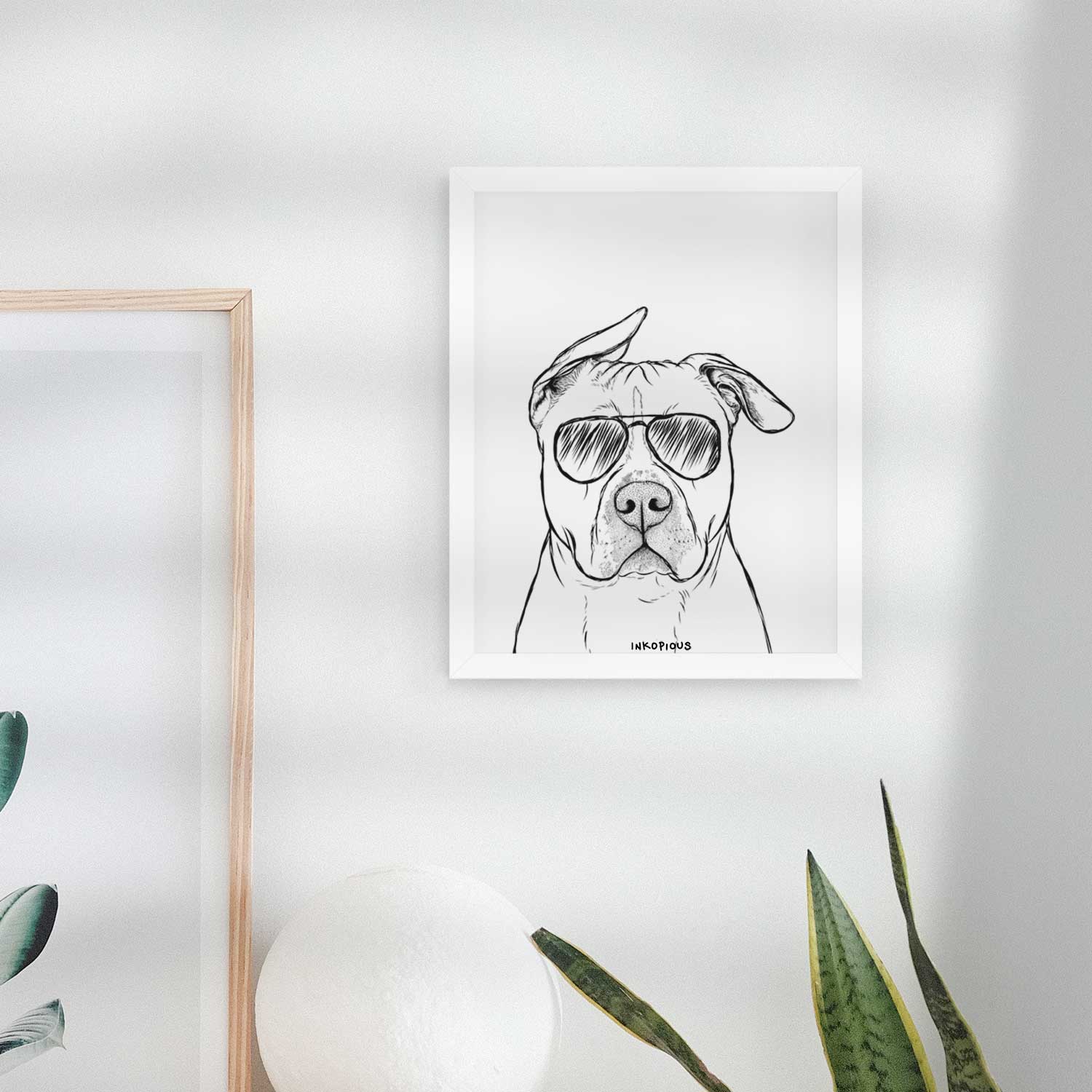 Teddy Jam the Pitbull Art Print