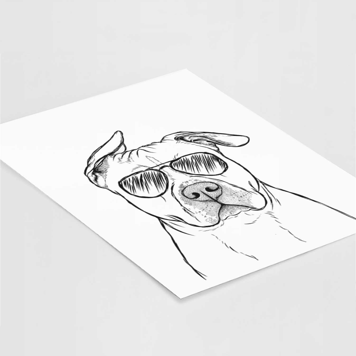 Teddy Jam the Pitbull Art Print