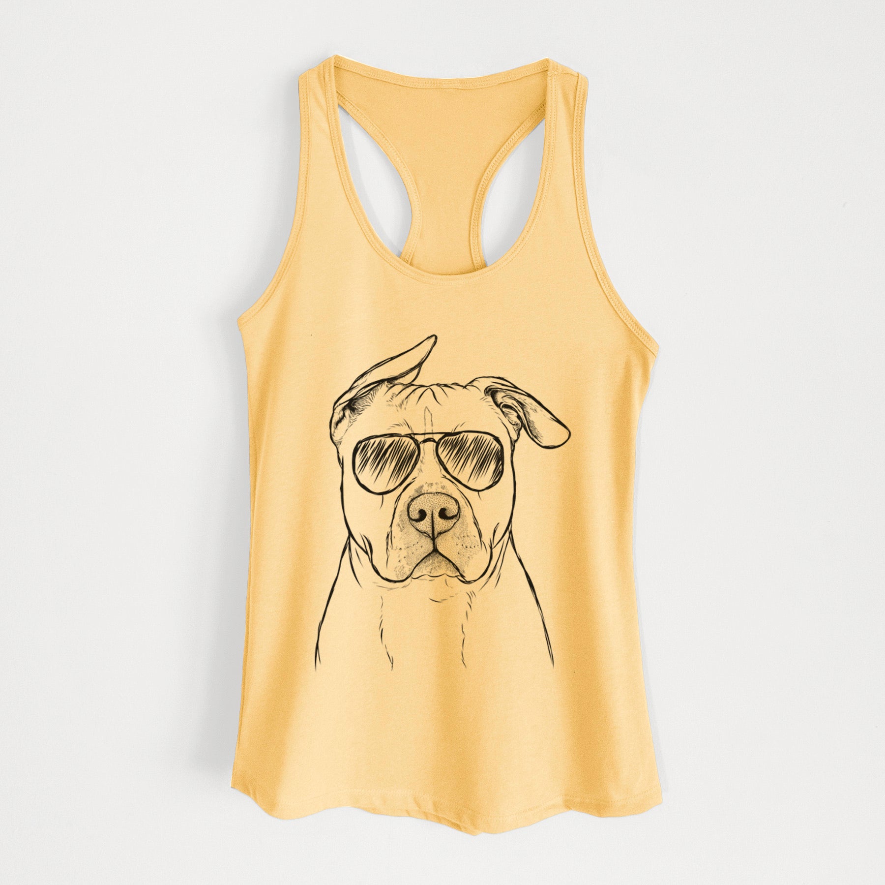 Teddy Jam the Pitbull - Women's Racerback Tanktop