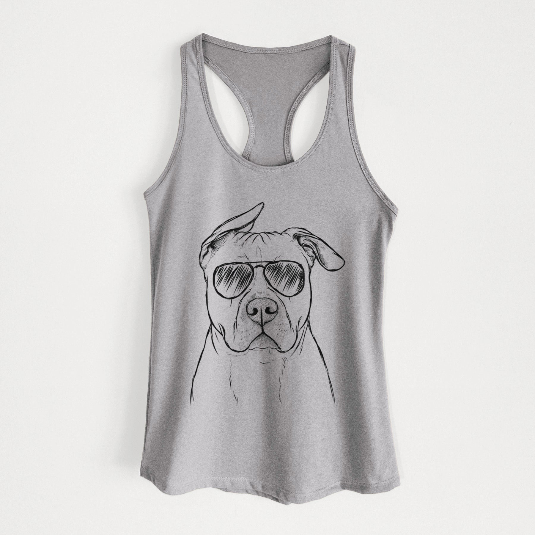 Teddy Jam the Pitbull - Women's Racerback Tanktop