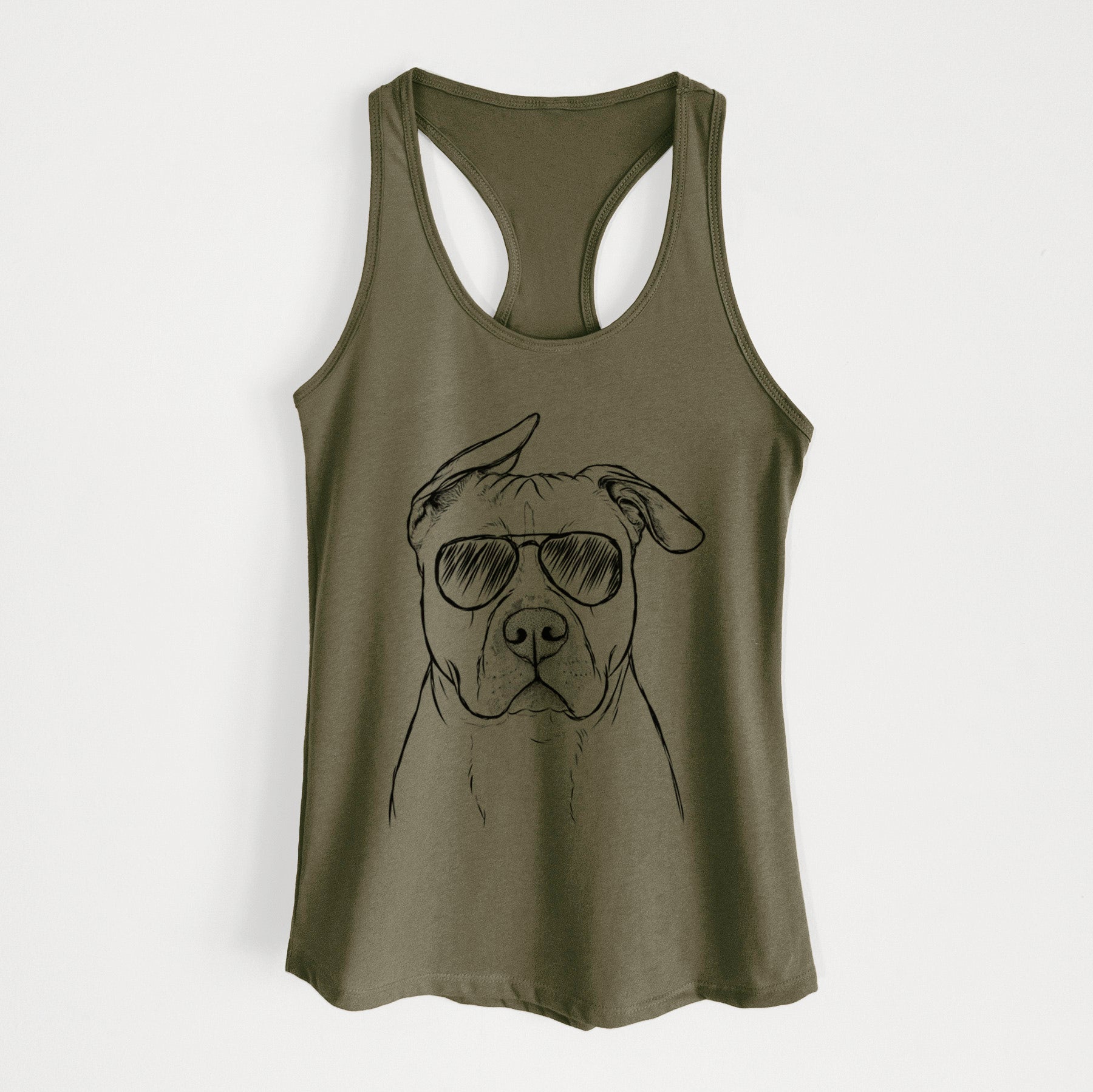 Teddy Jam the Pitbull - Women's Racerback Tanktop