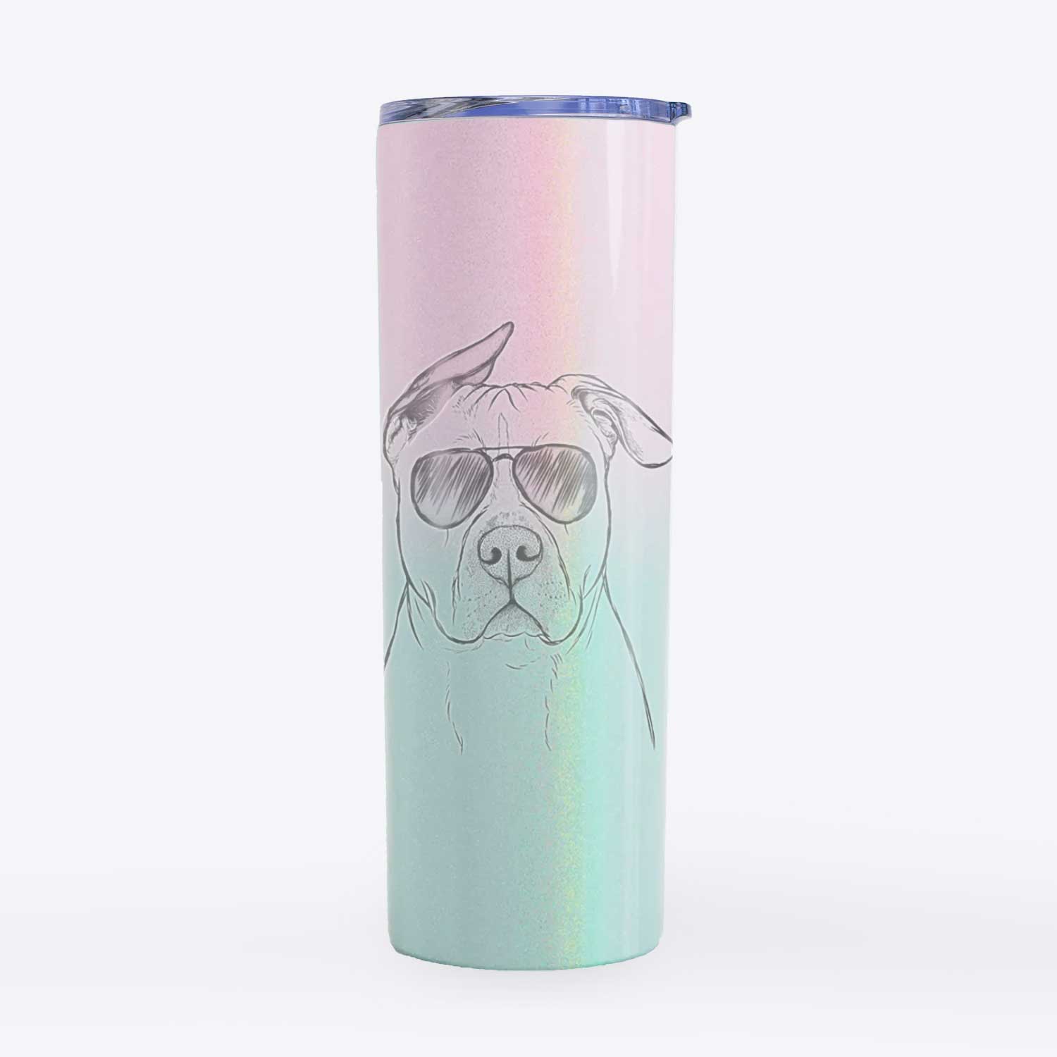 Teddy Jam the Pitbull - 20oz Skinny Tumbler