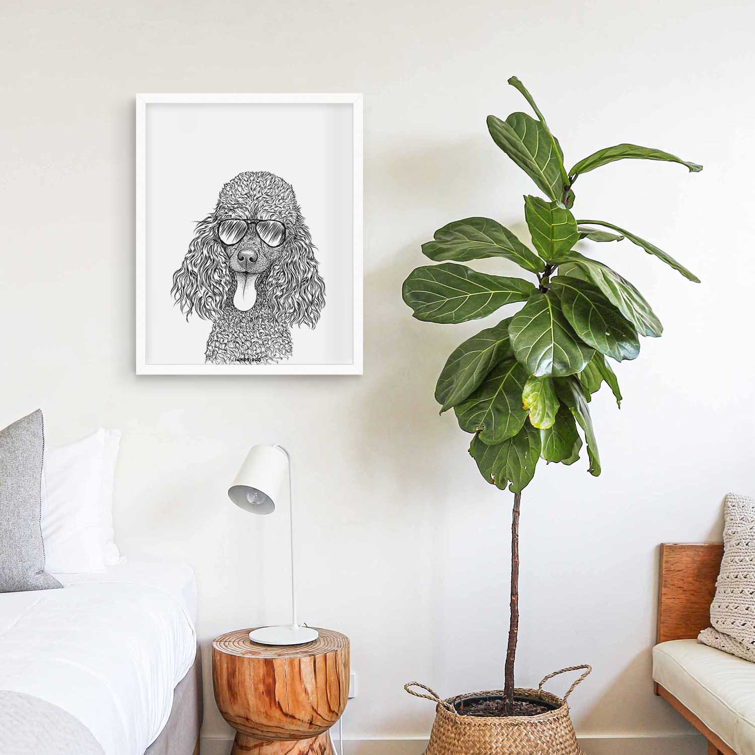 Teddy the Mini Poodle Art Print