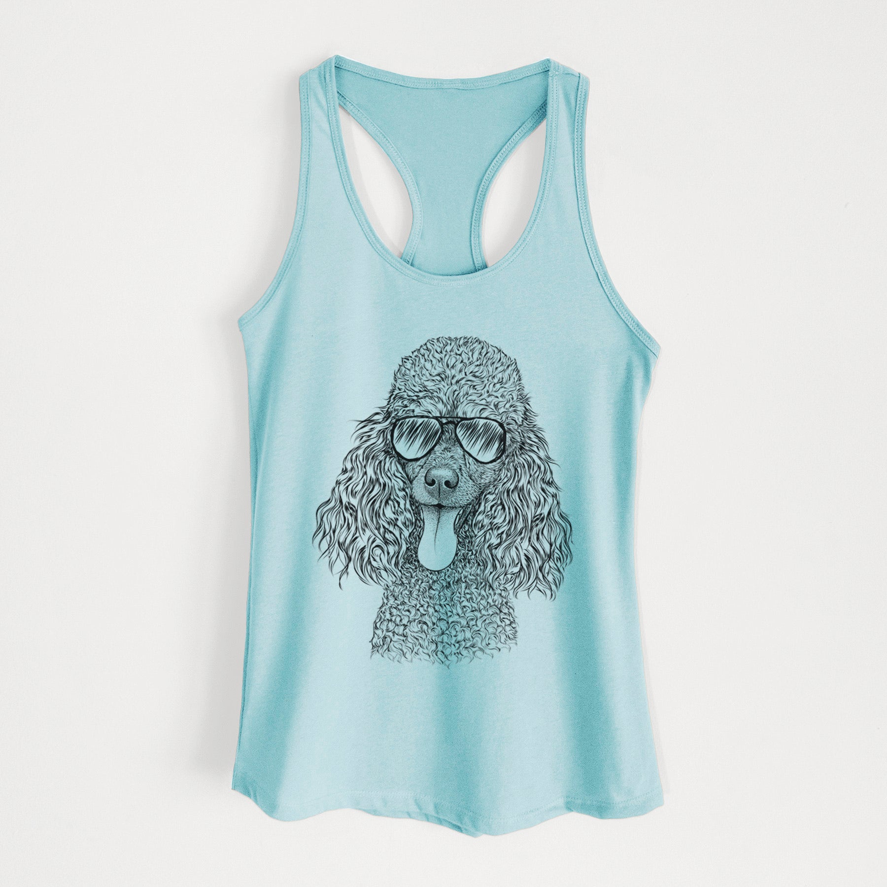 Teddy the Mini Poodle - Women's Racerback Tanktop