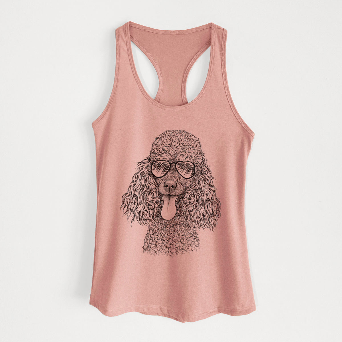 Teddy the Mini Poodle - Women's Racerback Tanktop