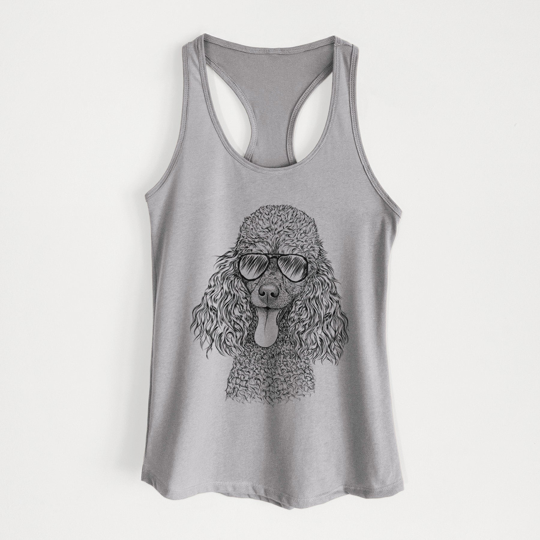 Teddy the Mini Poodle - Women's Racerback Tanktop