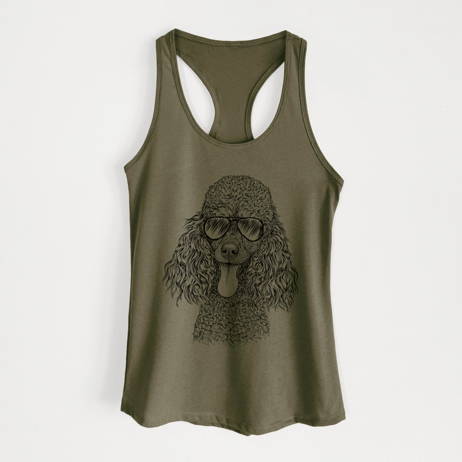 Teddy the Mini Poodle - Women's Racerback Tanktop