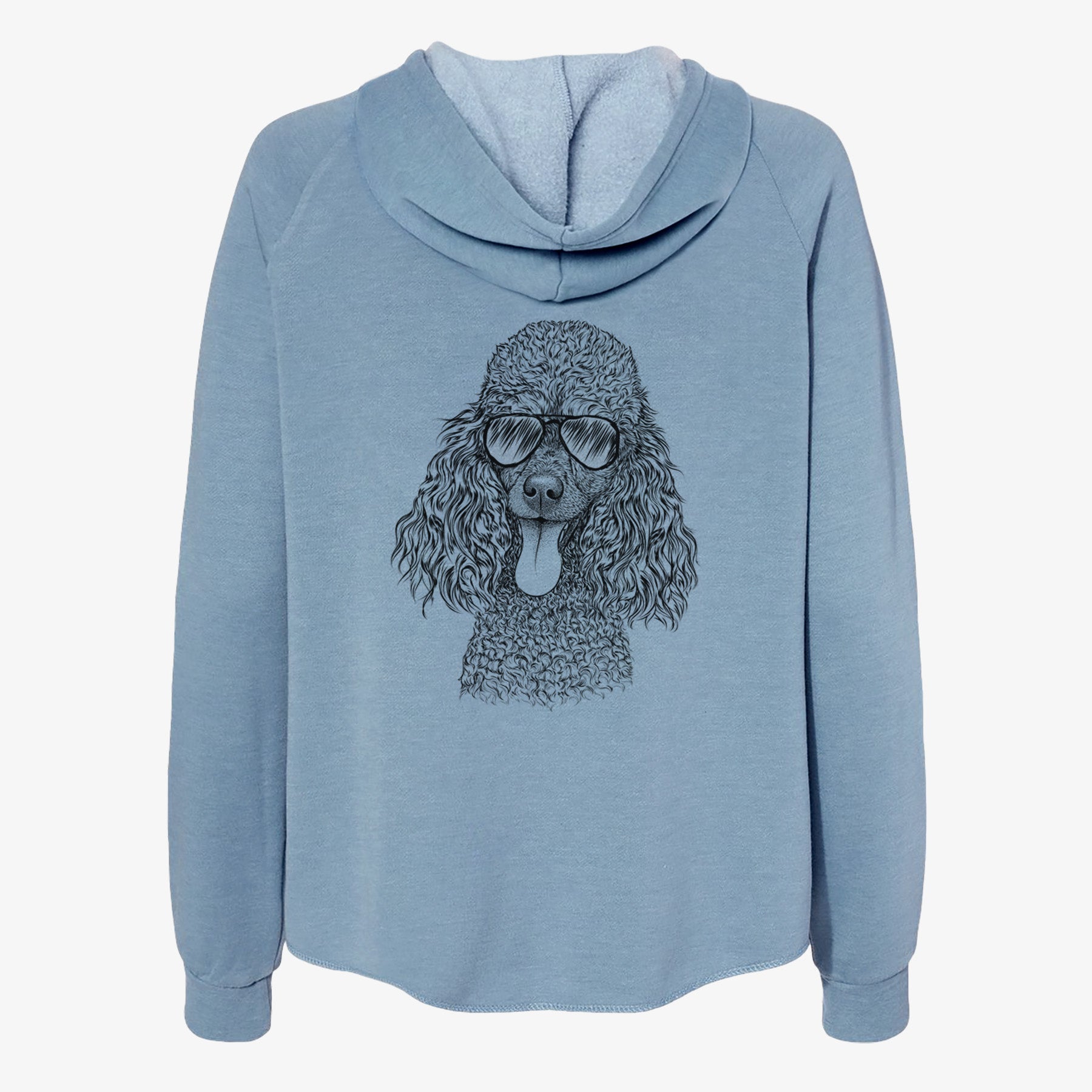 Teddy the Mini Poodle - Women's Cali Wave Zip-Up Sweatshirt