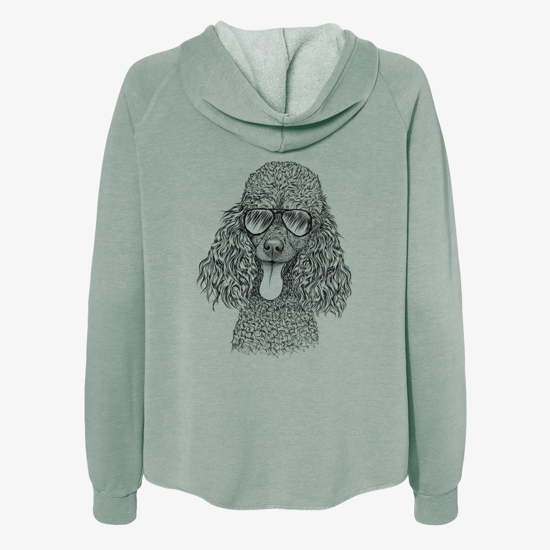 Teddy the Mini Poodle - Women's Cali Wave Zip-Up Sweatshirt