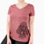 Aviator Teddy the Mini Poodle - Women's V-neck Shirt