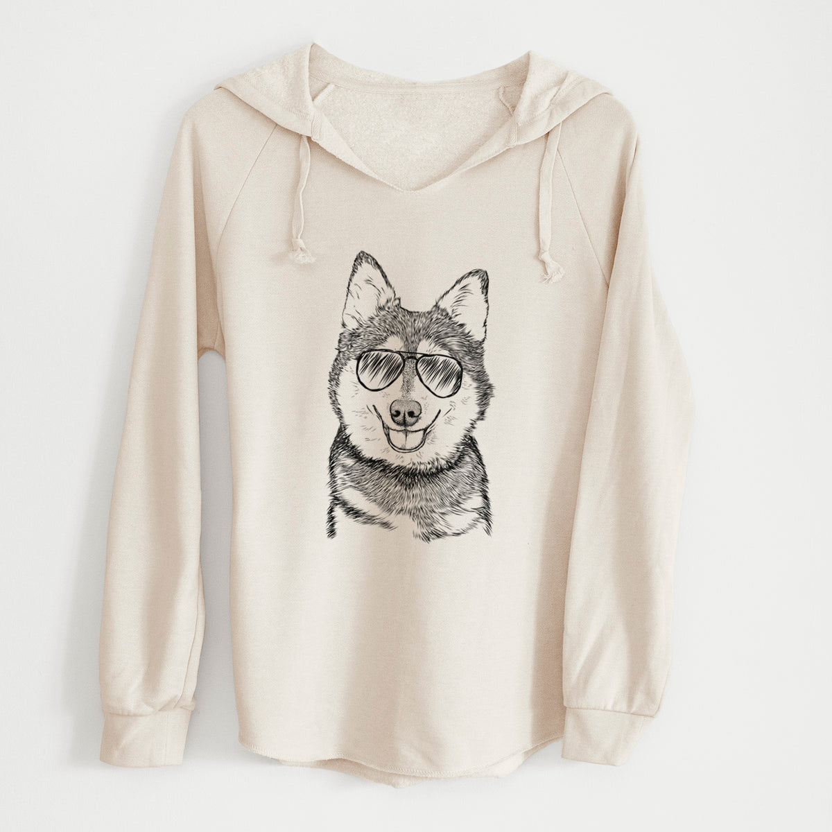 Aviator Tellie the Alaskan Klee Kai - Cali Wave Hooded Sweatshirt