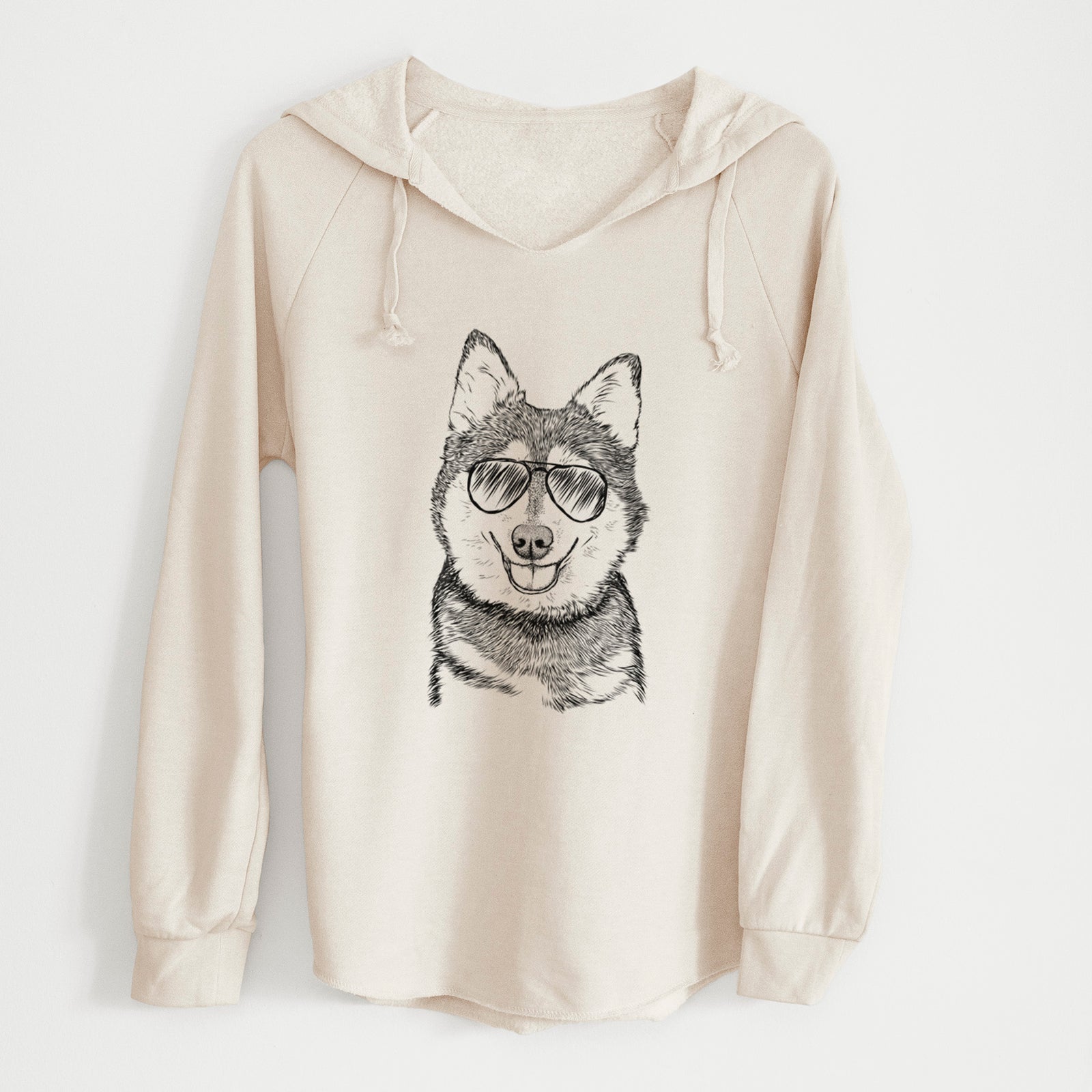 Aviator Tellie the Alaskan Klee Kai - Cali Wave Hooded Sweatshirt