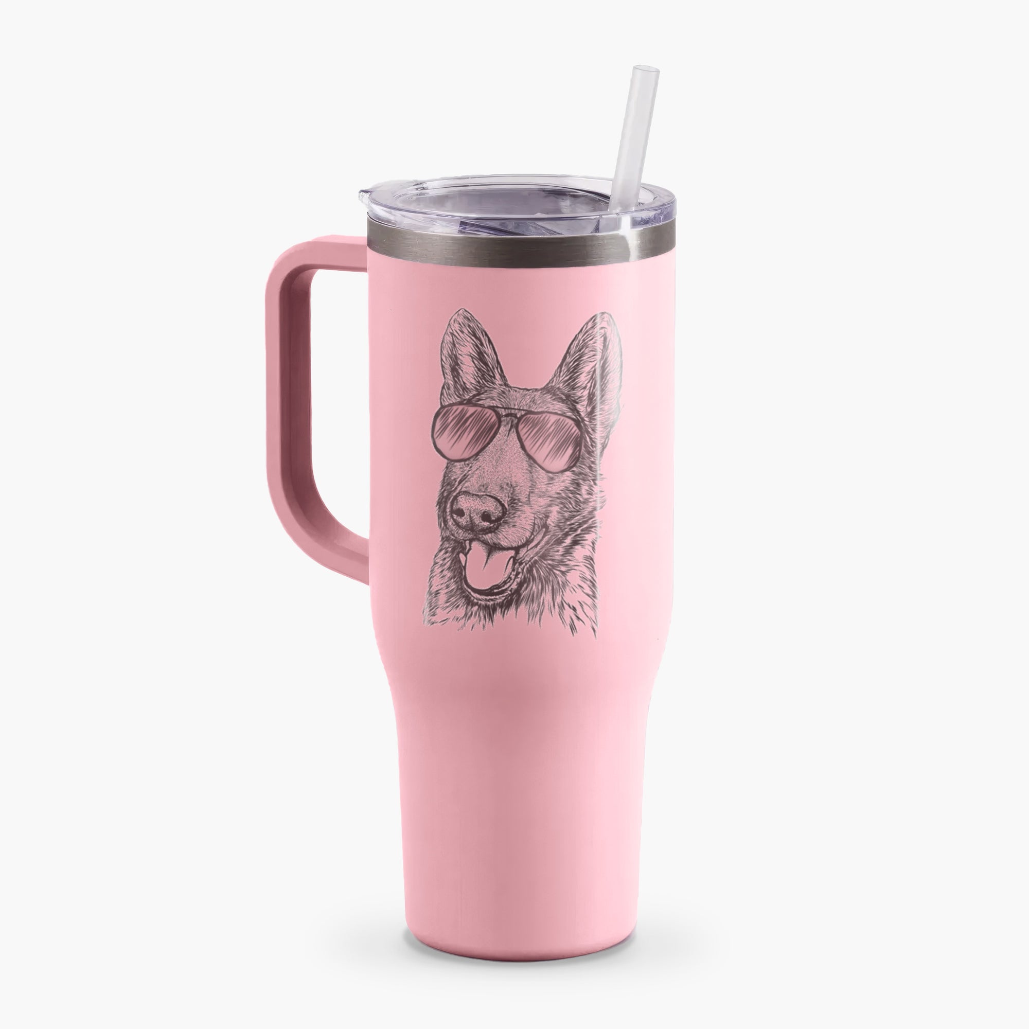 Tena the German Shepherd - 40oz Tumbler with Handle