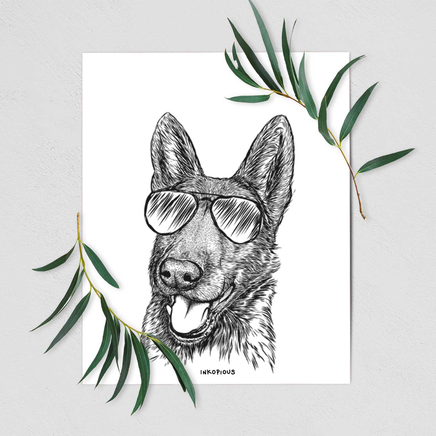 Tena the German Shepherd Art Print