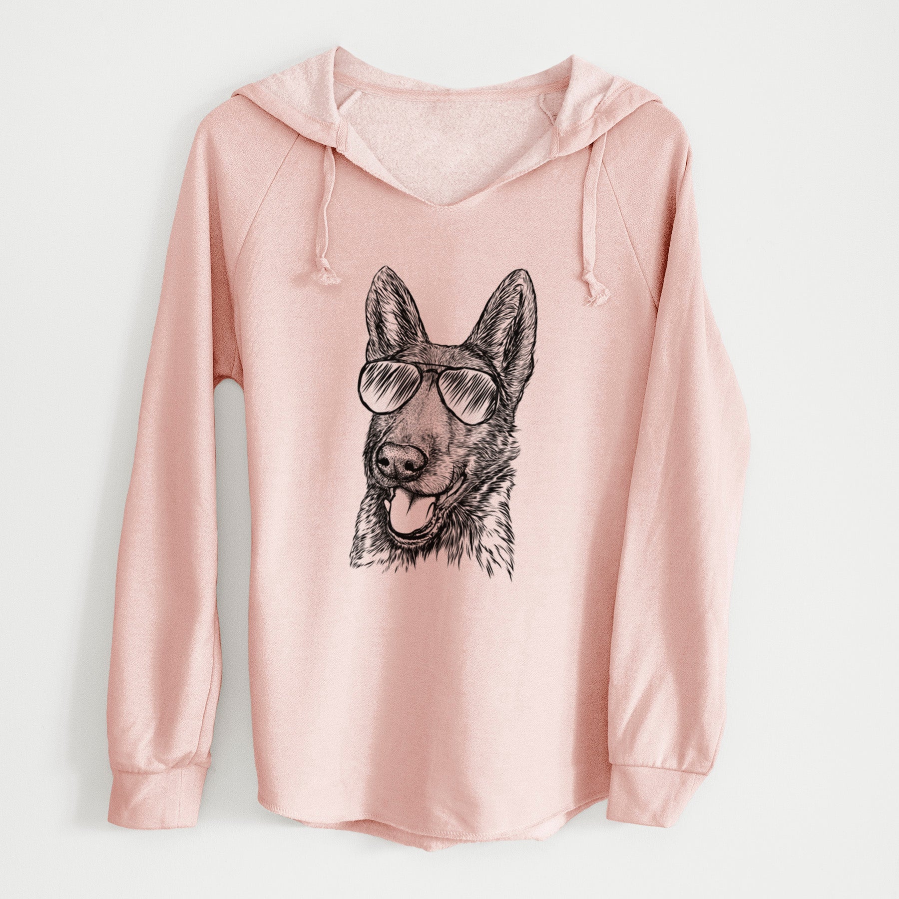 Aviator Tena the German Shepherd - Cali Wave Hooded Sweatshirt