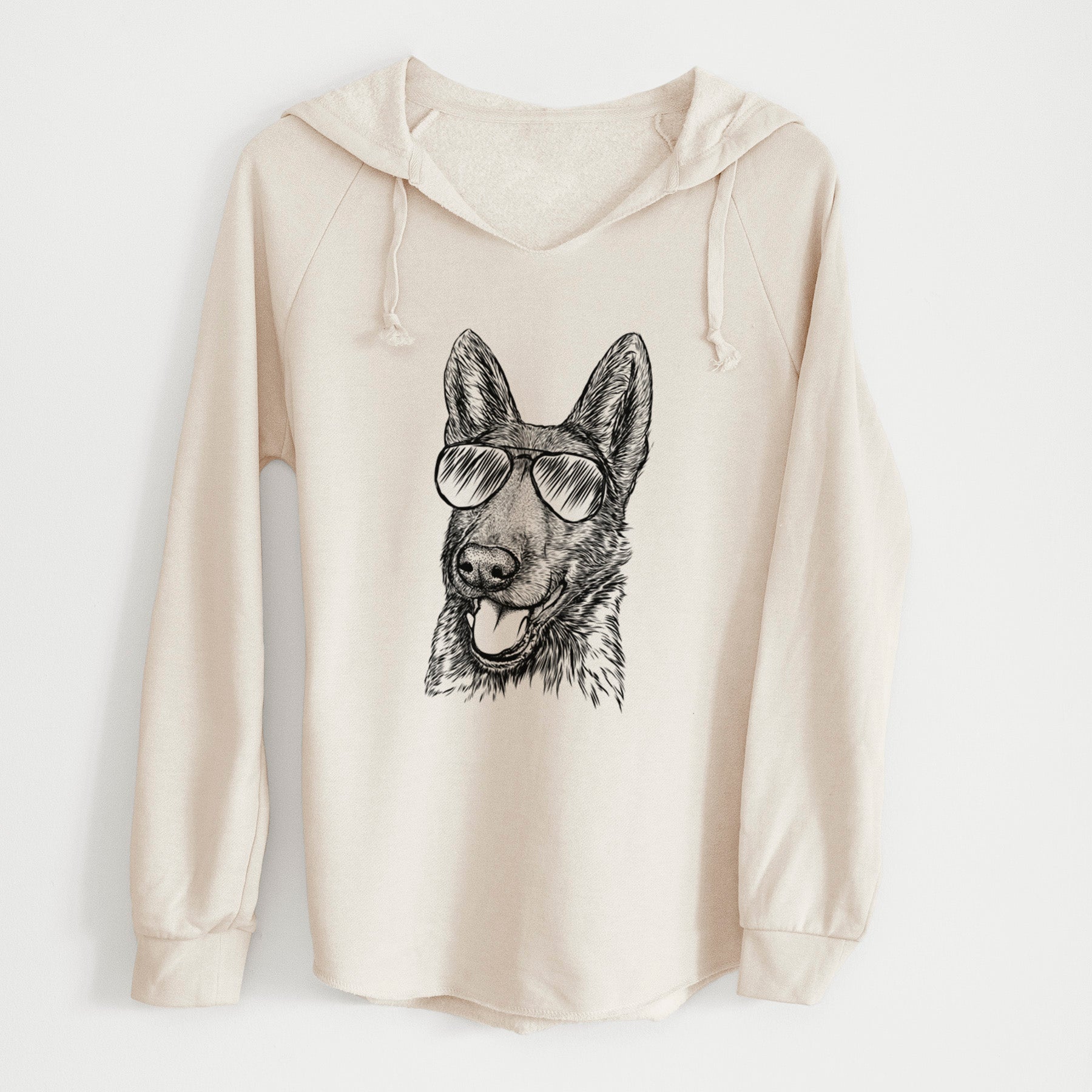 Aviator Tena the German Shepherd - Cali Wave Hooded Sweatshirt