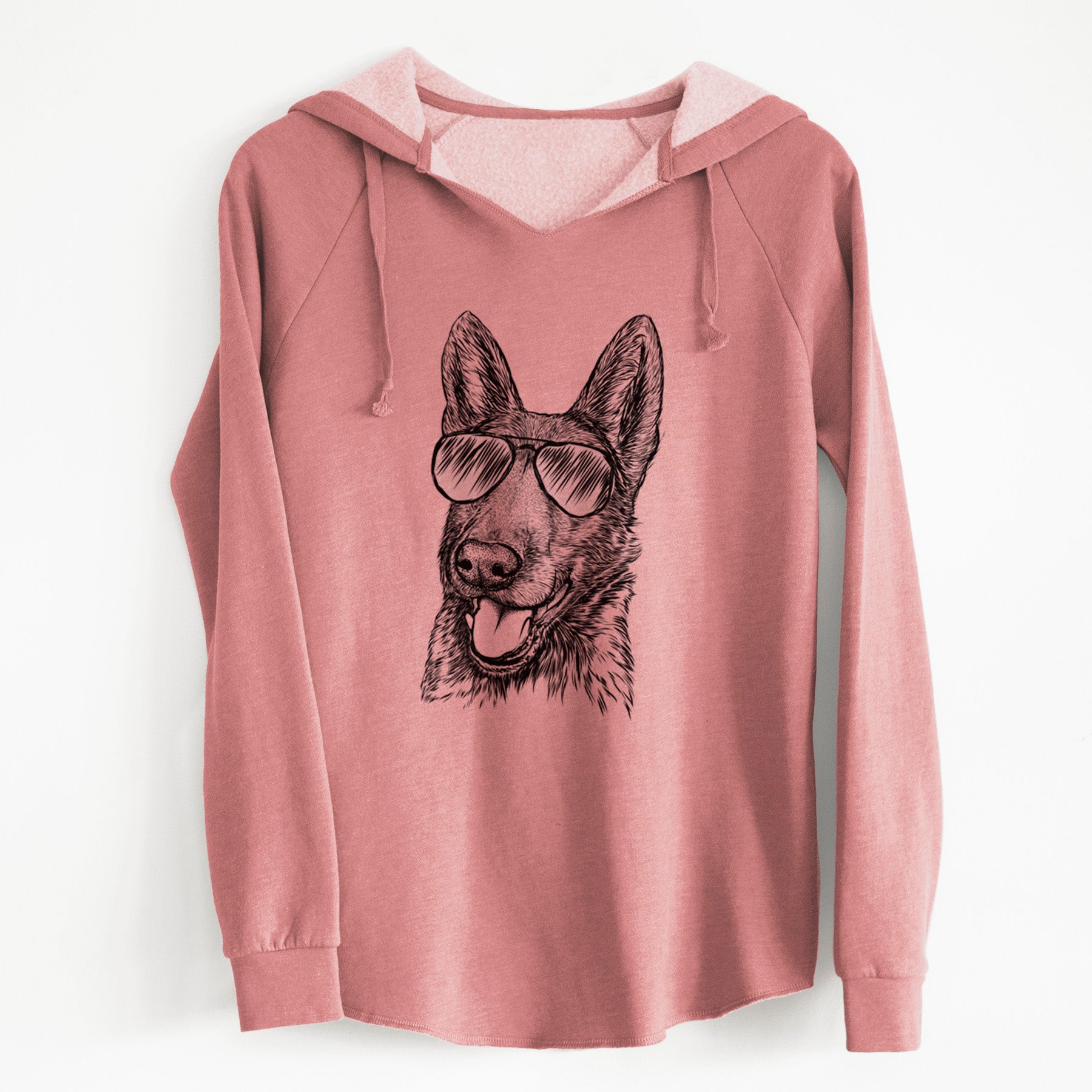 Aviator Tena the German Shepherd - Cali Wave Hooded Sweatshirt