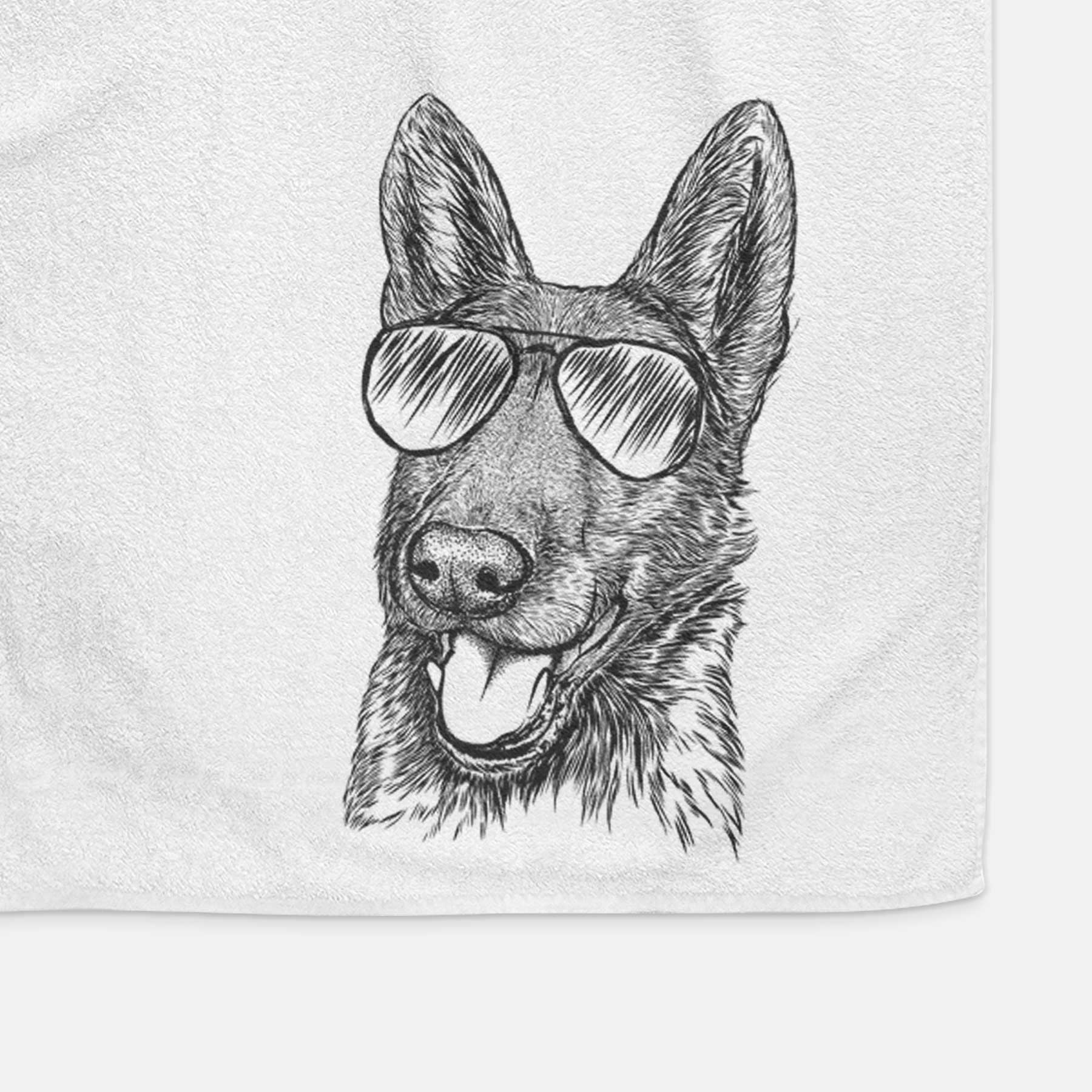 Tena the German Shepherd Decorative Hand Towel