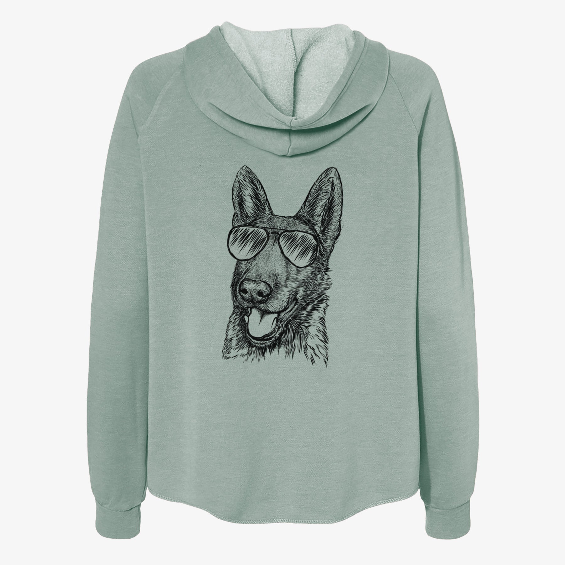 Tena the German Shepherd - Women's Cali Wave Zip-Up Sweatshirt