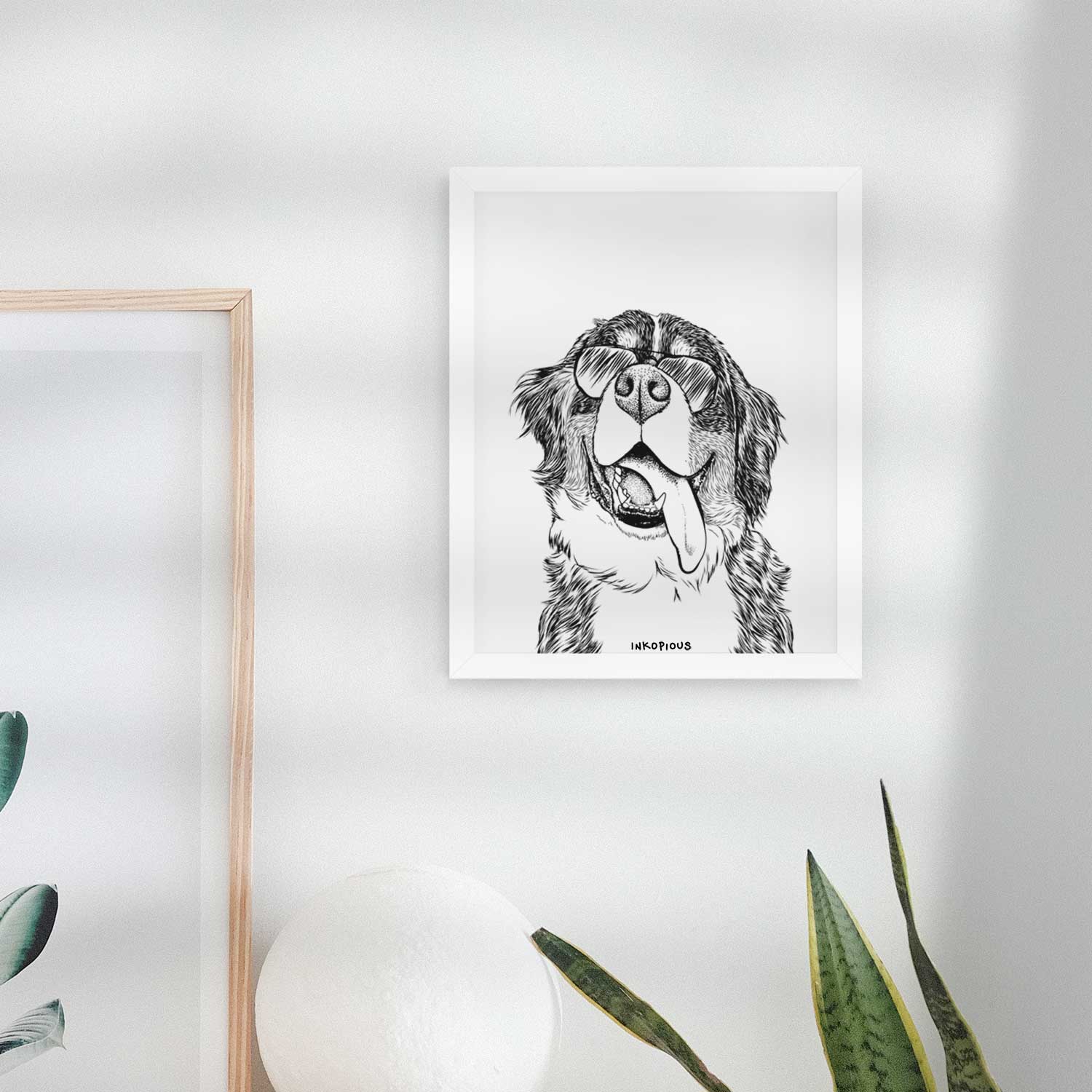 Theo the Bernese Mountain Dog Art Print