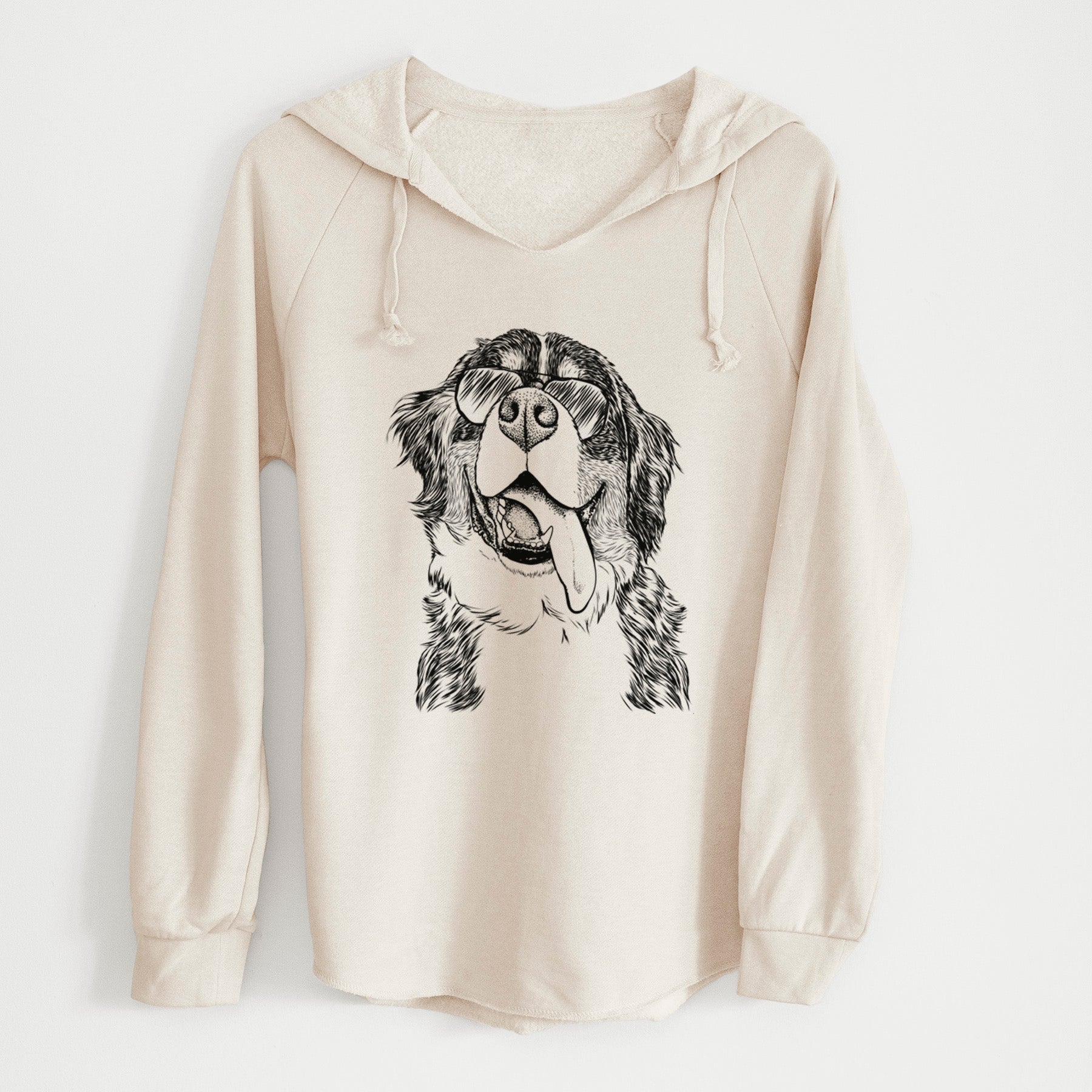 Aviator Theo the Bernese Mountain Dog - Cali Wave Hooded Sweatshirt