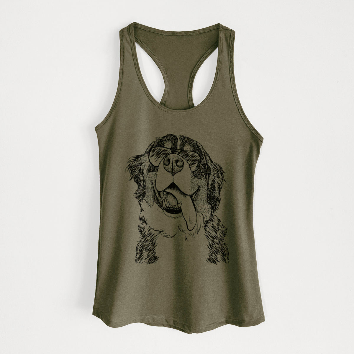 Theo the Bernese Mountain Dog - Women's Racerback Tanktop